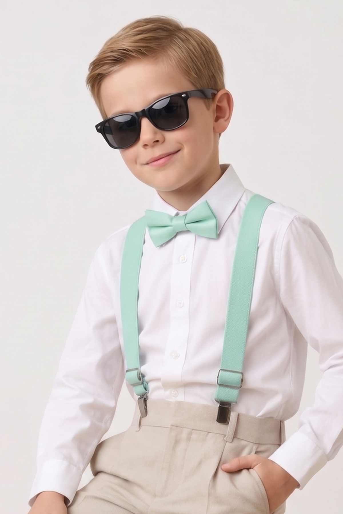 BOY'S SUSPENDERS and BOW TIE 1-12 YEARS OLD COMPATIBLE