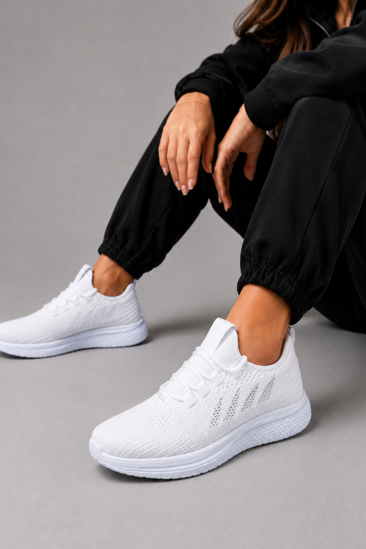 Encool Kadın Full Beyaz Sneaker Spor Ayakkabı, Hafif ve Rahat Günlük Kullanım | Nefes Alabilen Fileli Yürüyüş Ayakkabısı görsel 3