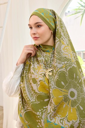 Silk Home Urban Hours Flower Yeşil Mayda Şal