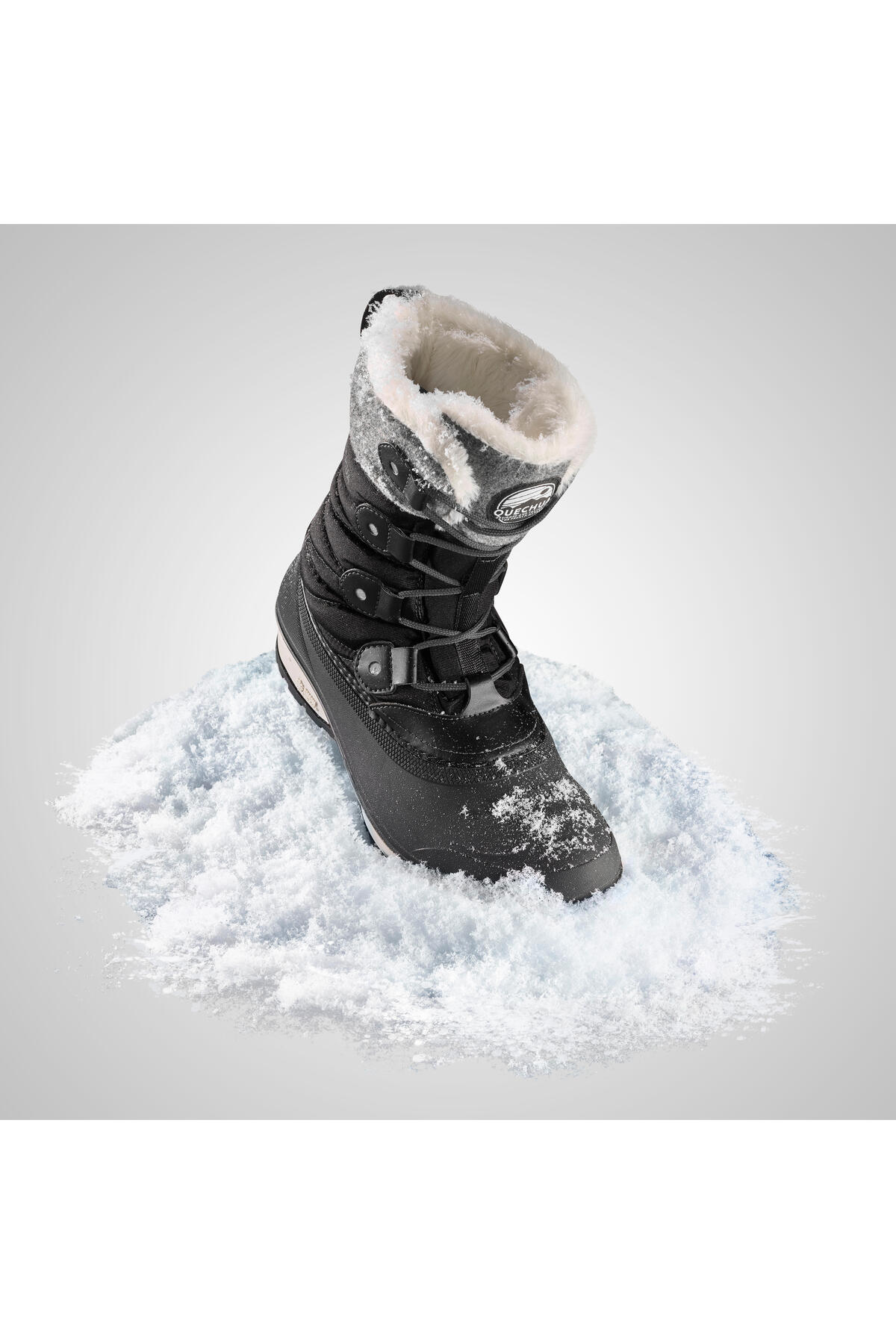 Decathlon Quechua Kadın Outdoor Kar Botu - Su Geçirmez - Siyah - NH500 görsel 6