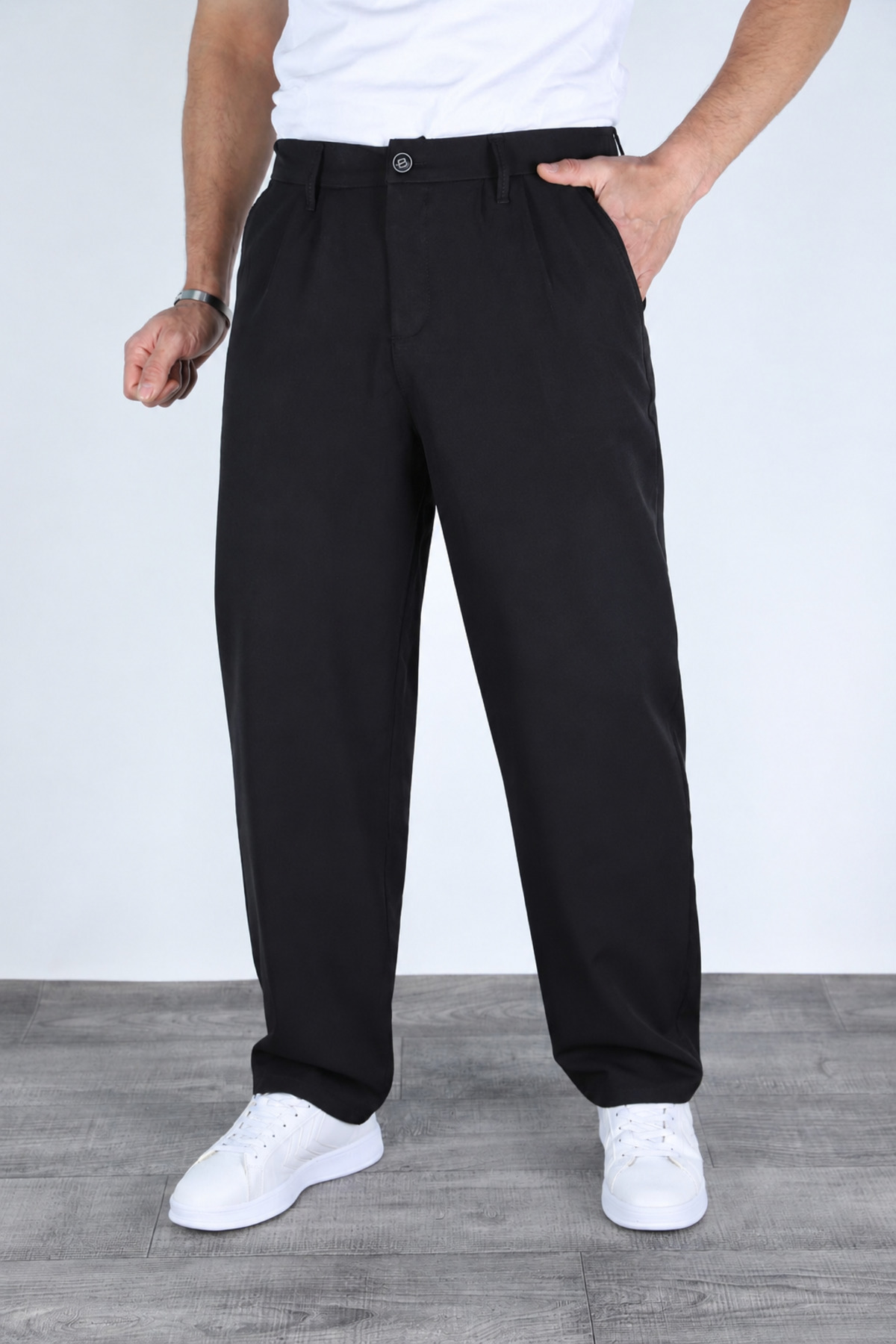 wamoss 2026 Pileli Rahat Vintage Classic Bol Paça Baggy Pantolon Pl11 görsel 2