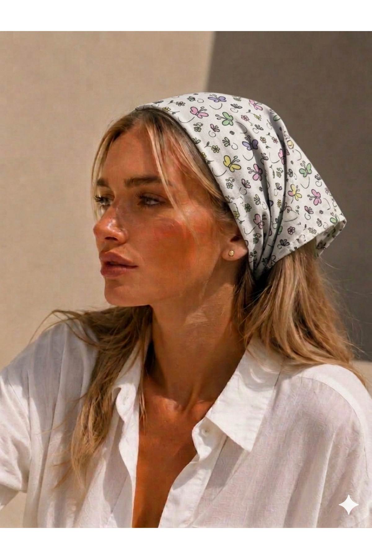WOMEN'S BANDANA 100% COTTON DOES NOT BURN-DOES NOT SWEAT-NON-SLIP SUMMER BANDANA SCARF