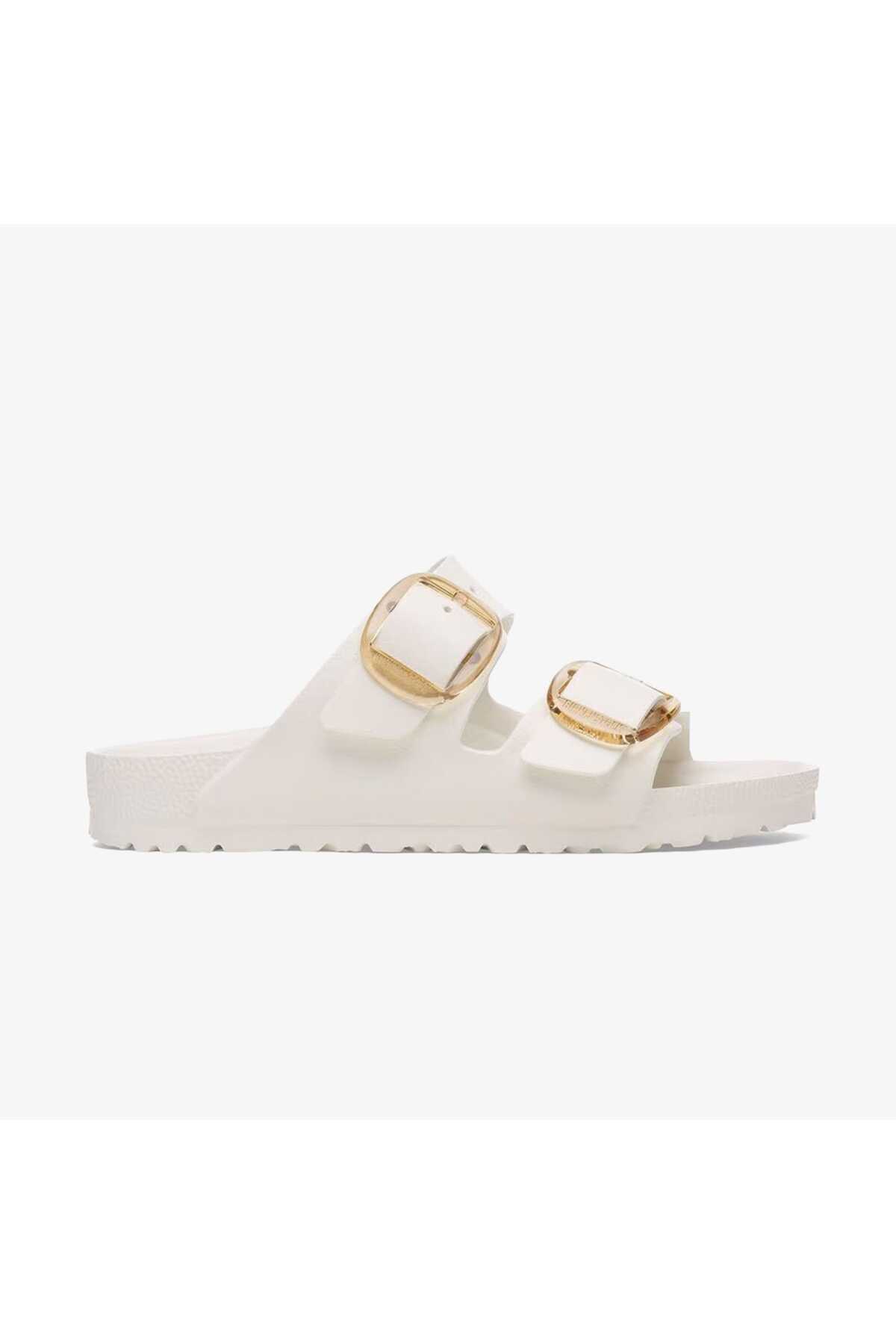 دمپایی زنانه سفید جاستپ مدل آریزونا بیگ باکل 1029651 بیرکن استاک دمپایی Birkenstock
