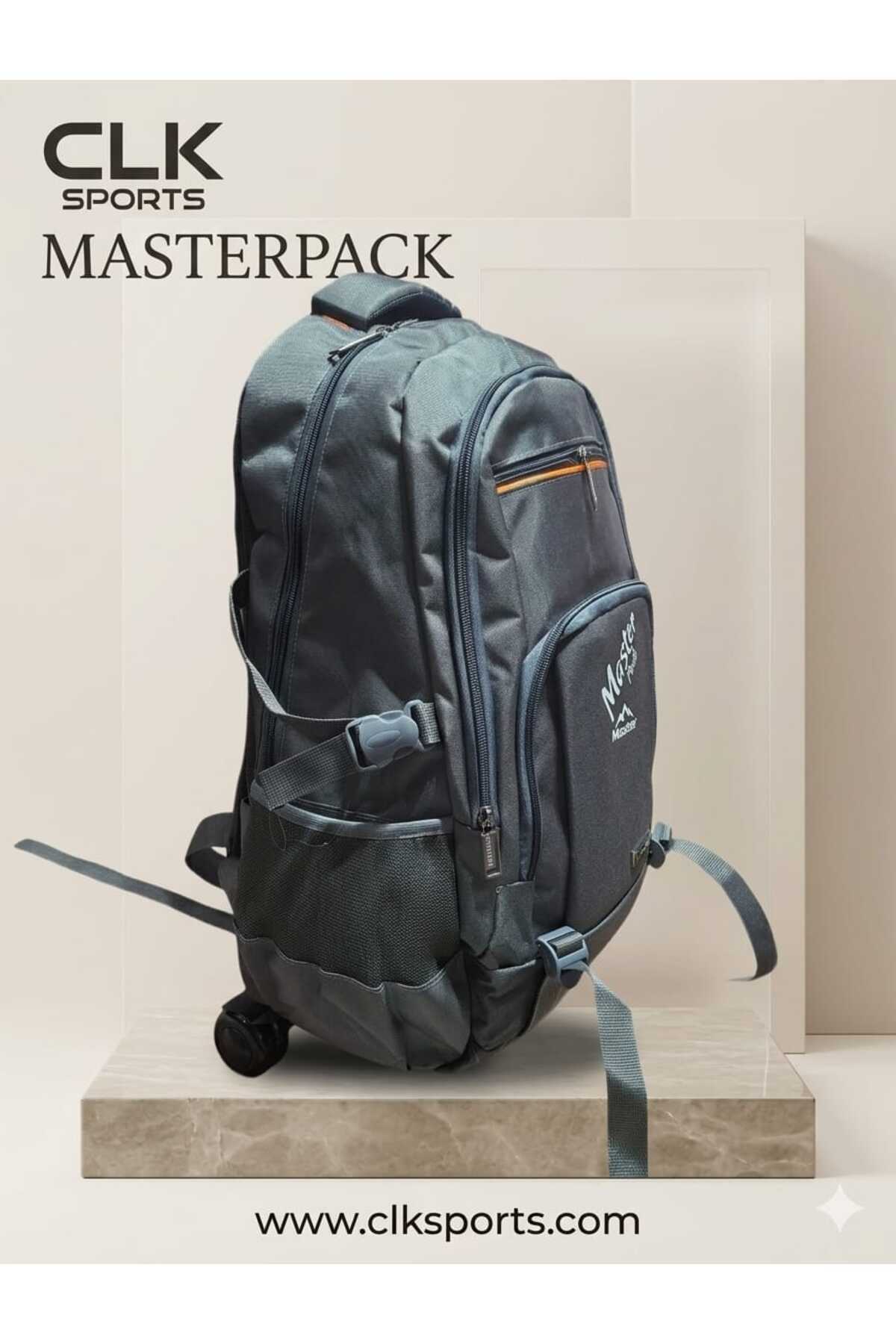 MASTER PACK Lux Çekçekli Tekerlekli , Dağcı Seyahat Laptop Bölmeli , Sırt Çantası görsel 2