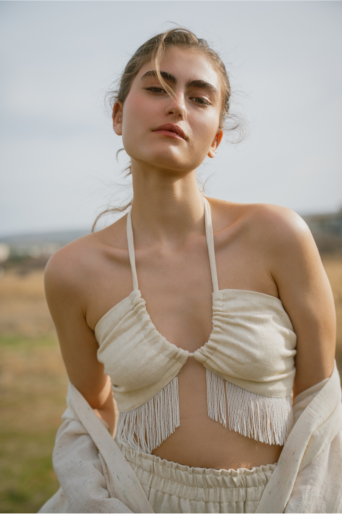 İNCE KETEN GEYŞA BOHEM KAFTAN KİMONO - SINIRLI ÜRETİM (YALNIZCA İKİ ADET) · Görünüm 5