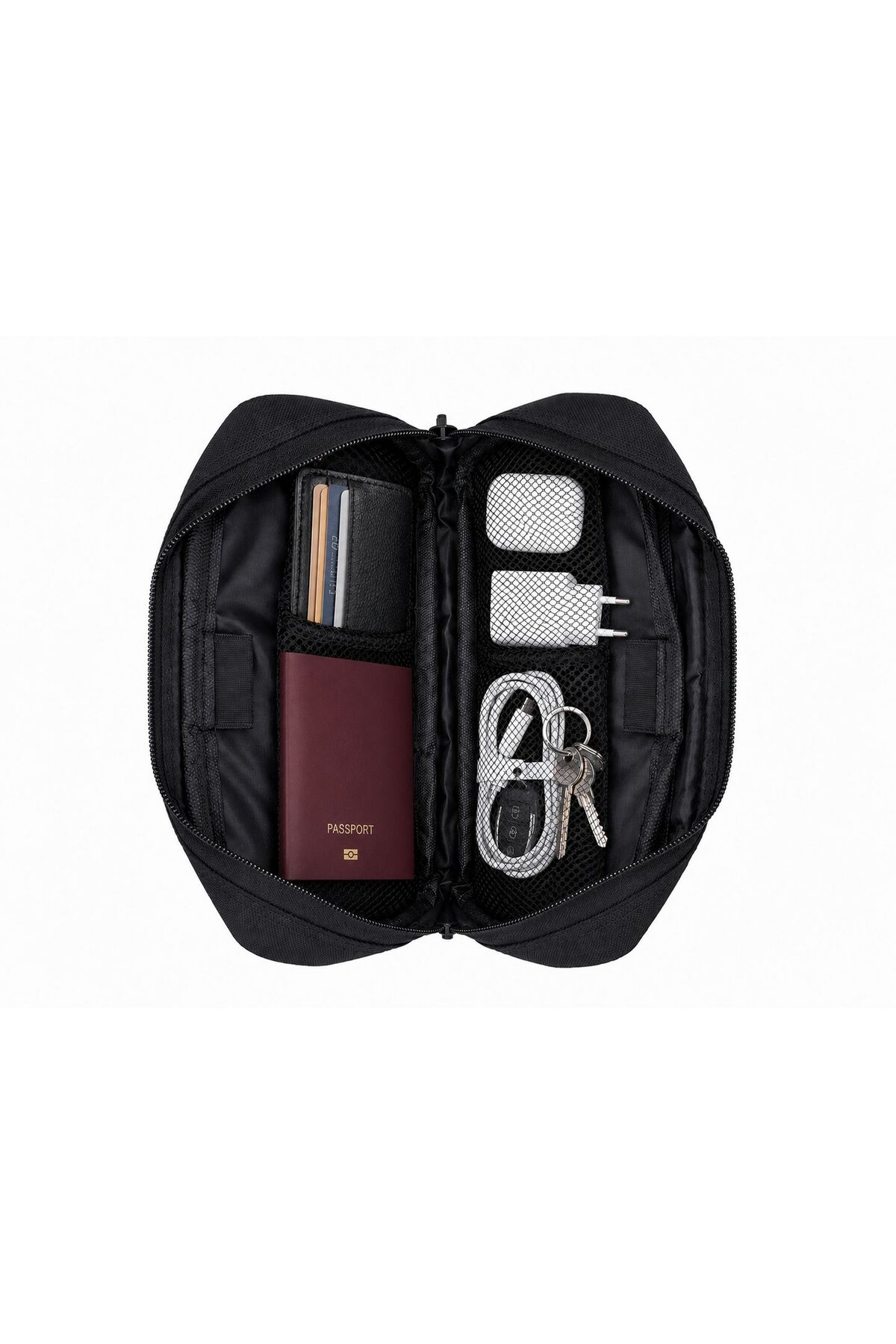 Classone TS100 Organizer Seyahat, Günlük El Çantası - Siyah görsel 4