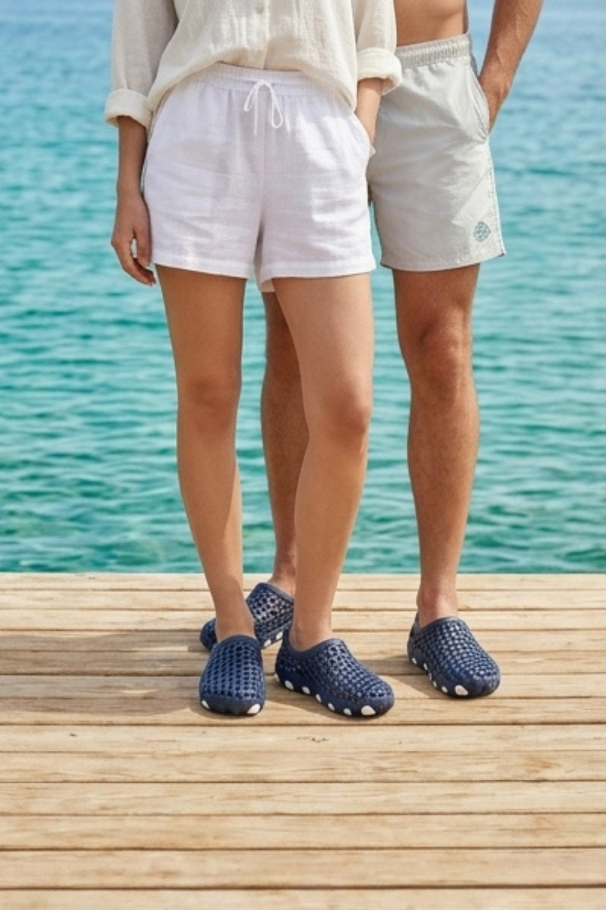 Liarca AQUA WAVE - Uniseks(36-45) Esnek Lacivert-Beyaz Deniz Ayakkabısı | Özel Kabartma Kaymaz Tabanlı, H görsel 2