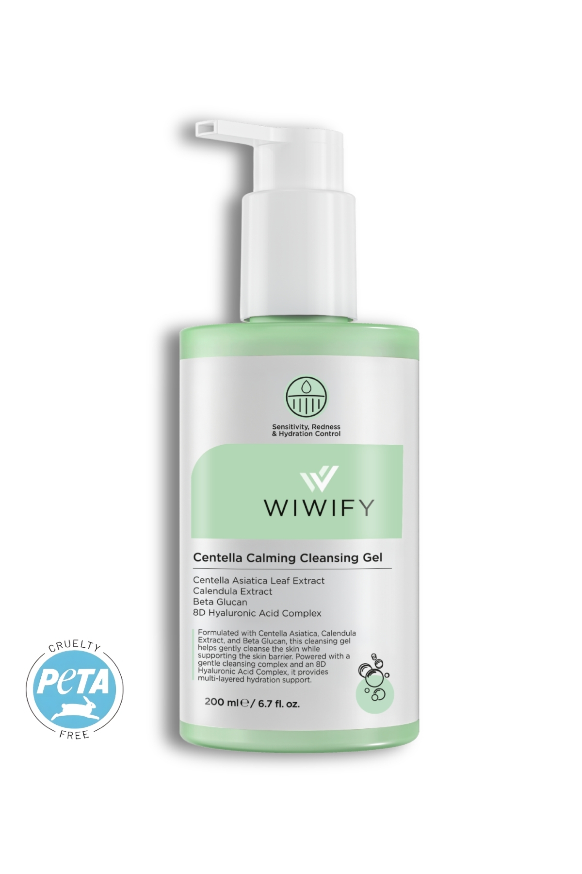 WIWIFY Centella Calming Yüz Yıkama Jeli Hassasiyet ve Kızarıklık Karşıtı, Yatıştırıcı, Nemlendirici Etkili — 123