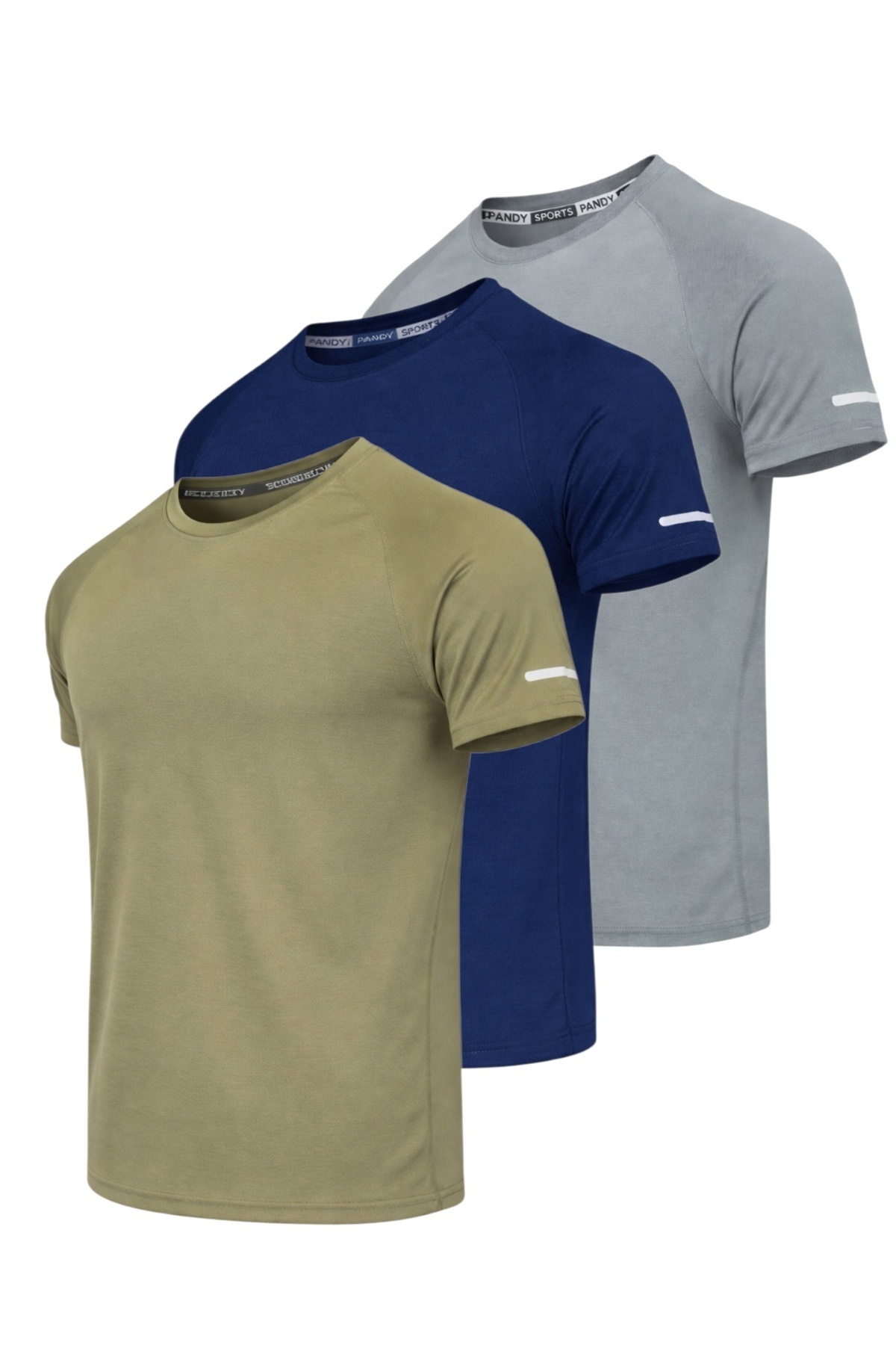 3-Piece Athletic Technical Sports T-shirt with Fast Drying Feature