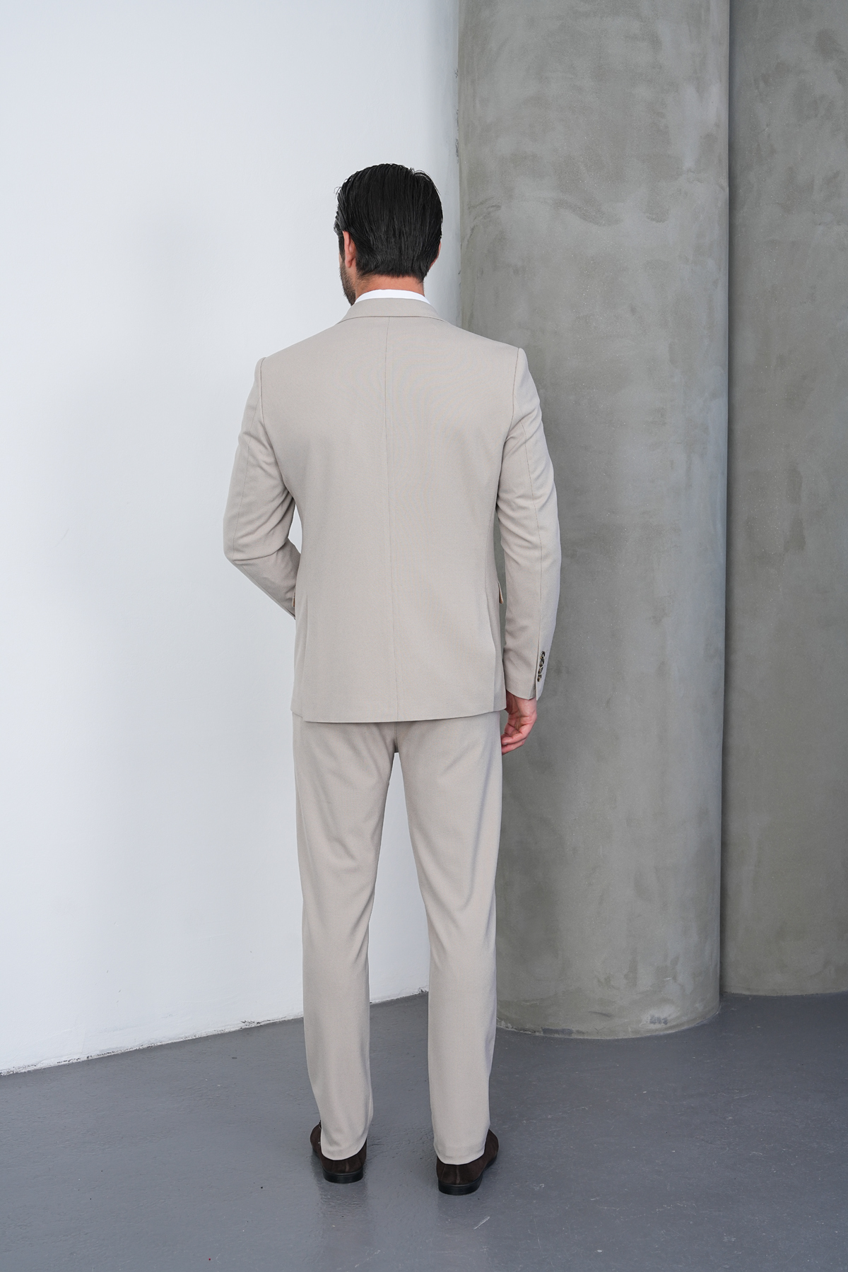 GustmanModa BEJ SLIM FIT TAKIM ELBİSE görsel 4