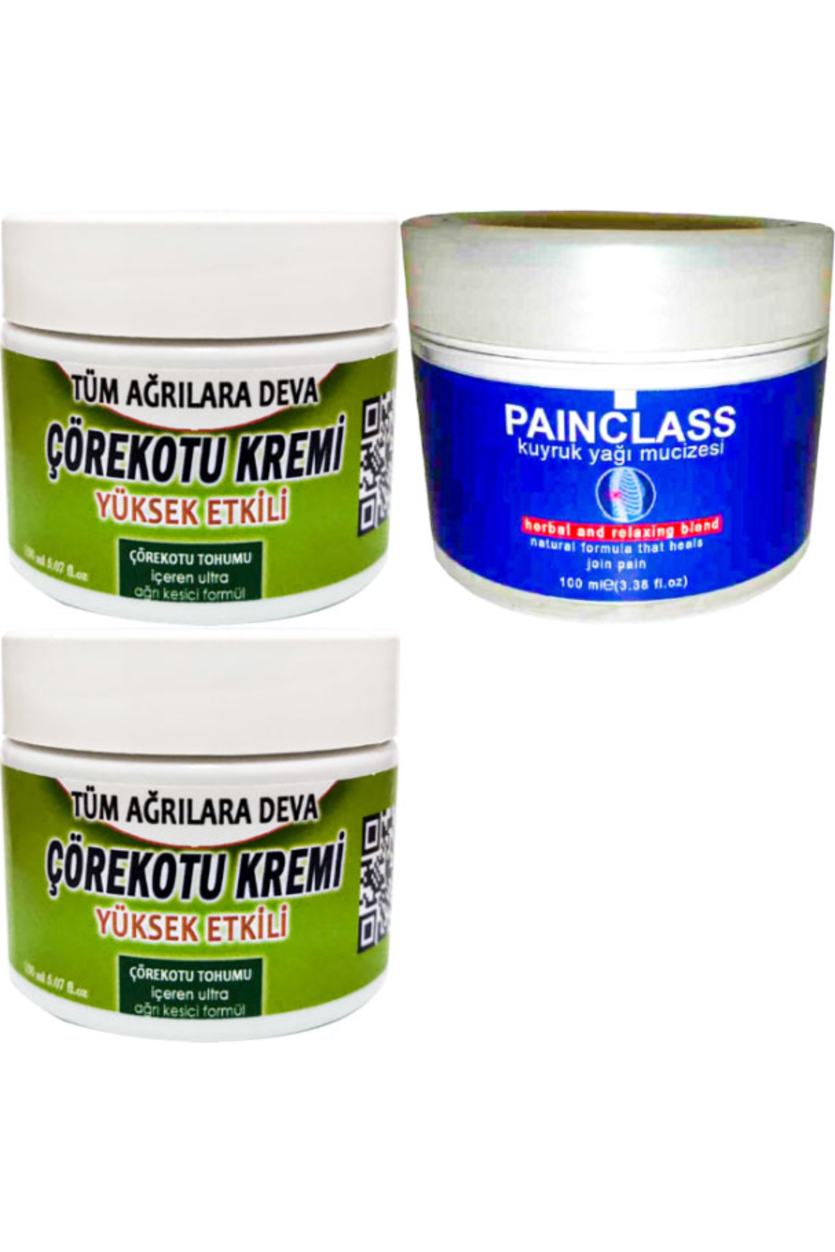 Bezos Çörek Otu Kremi Orta Boy 100 ml Krem + Painclass Kuıyruk Yağı Kremi 100 ml / Vücut Fıtıkagrilarina — GU-EYF-21564-AGC01
