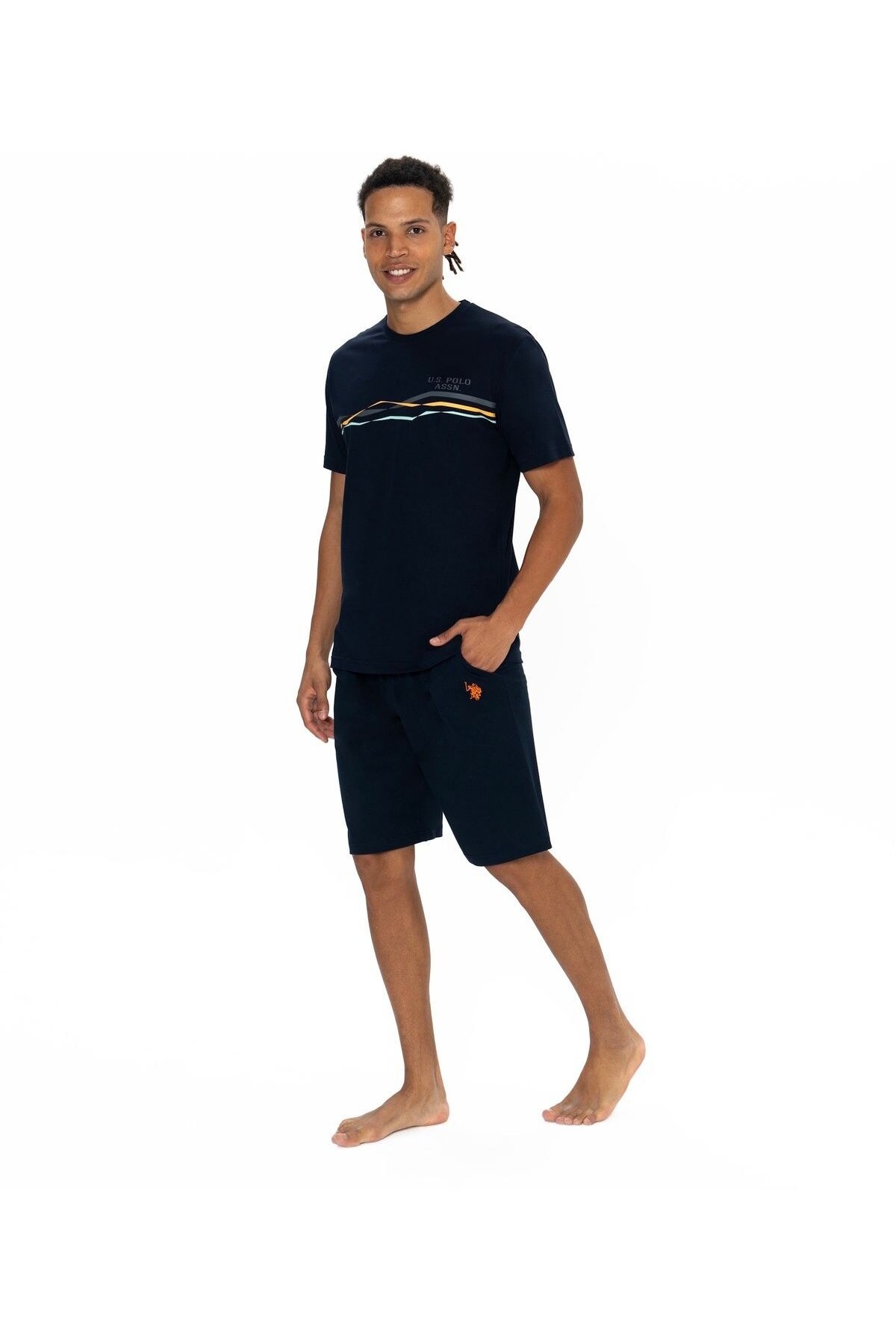 ست پیژامه و لباس خواب مردانه یقه گرد | یو اس پولو U.S. Polo Assn. TYC6E987397D85C3E22ED6B00 TR - تصویر 4