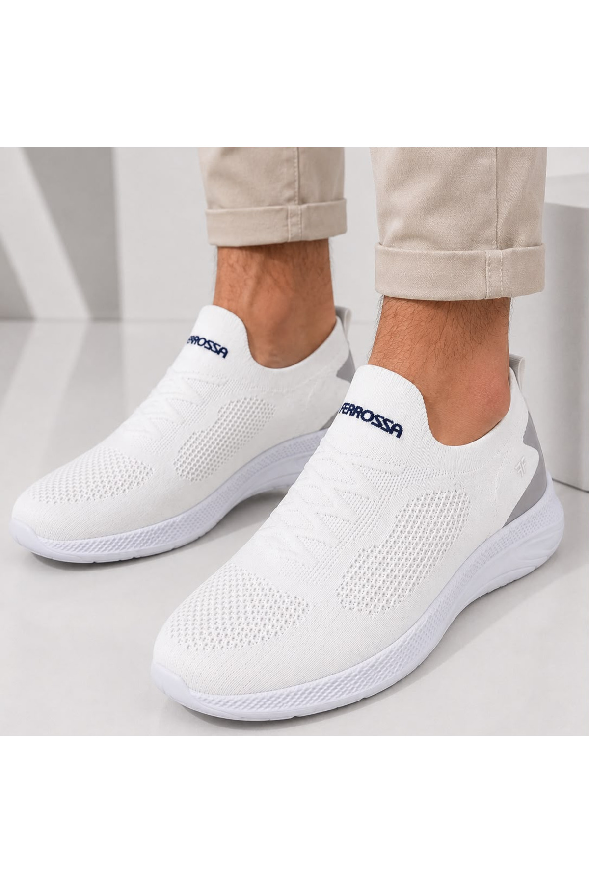 Ferrosa 041 Ortapedik Triko Beyaz Rahat Unisex Spor Ayakkabı — رنگارنگ