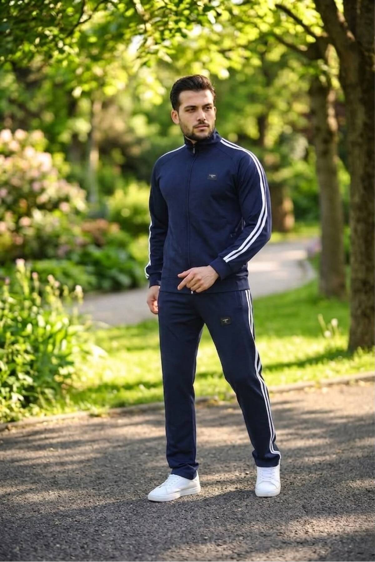 New Season Men's Tracksuit with Cloth, Navy Blue