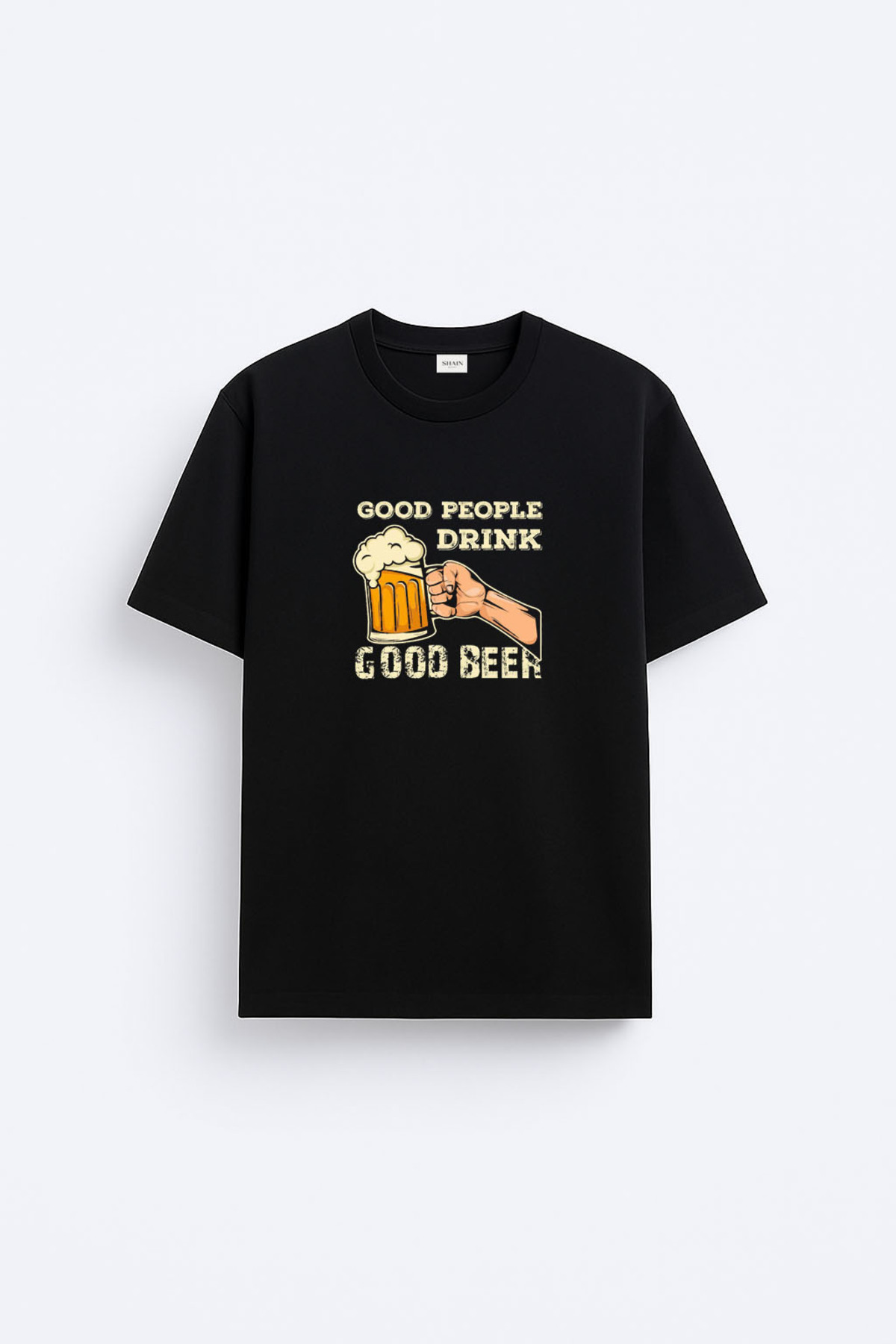 cesita Bira Beer Printed Cotton Black T-Shirt T-Shirt