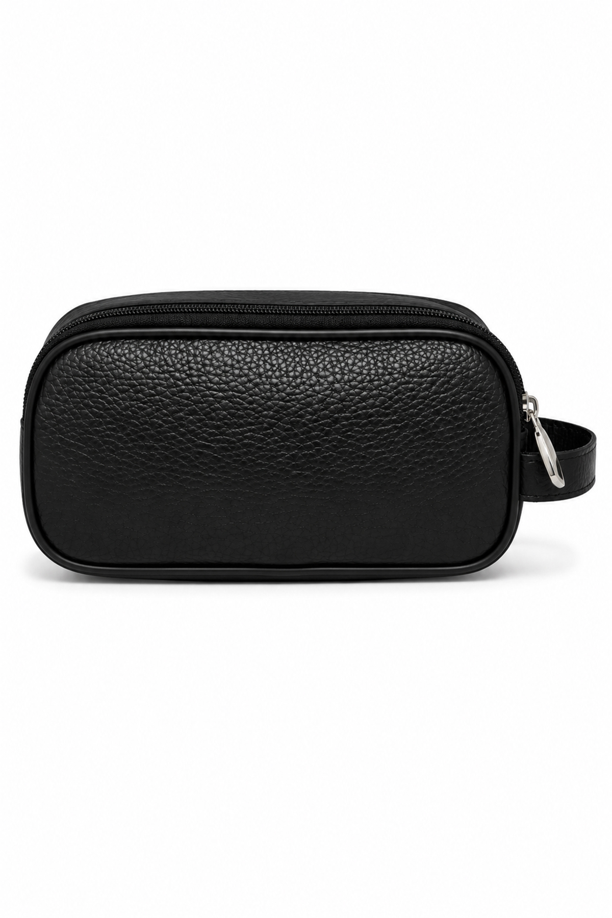 VIATOX AR-01 Erkek Siyah Suya Dayanıklı Suni Vegan Deri Traşlık Bakım Seyahat El Çantası Portföy/clutch SİY görsel 3