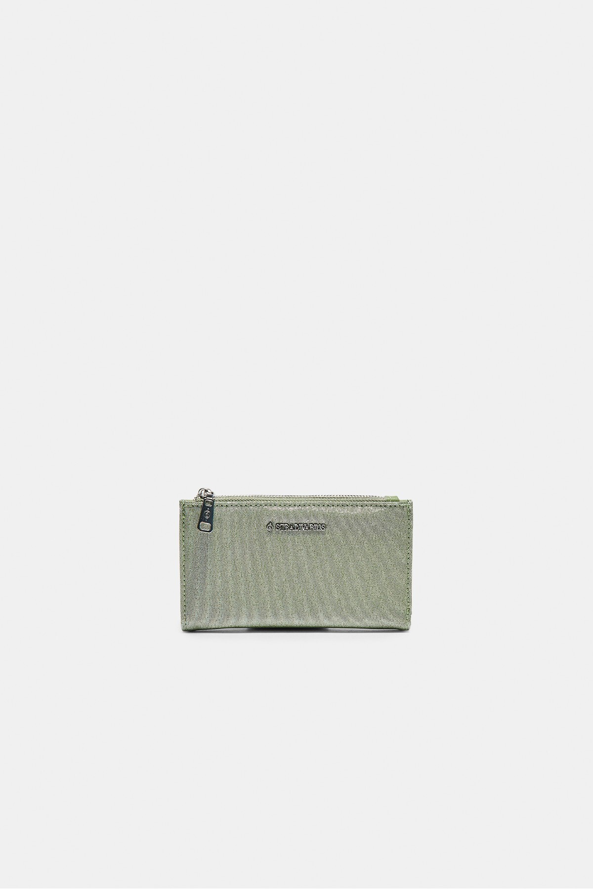 Stradivarius Basic parlak fermuarlı cüzdan