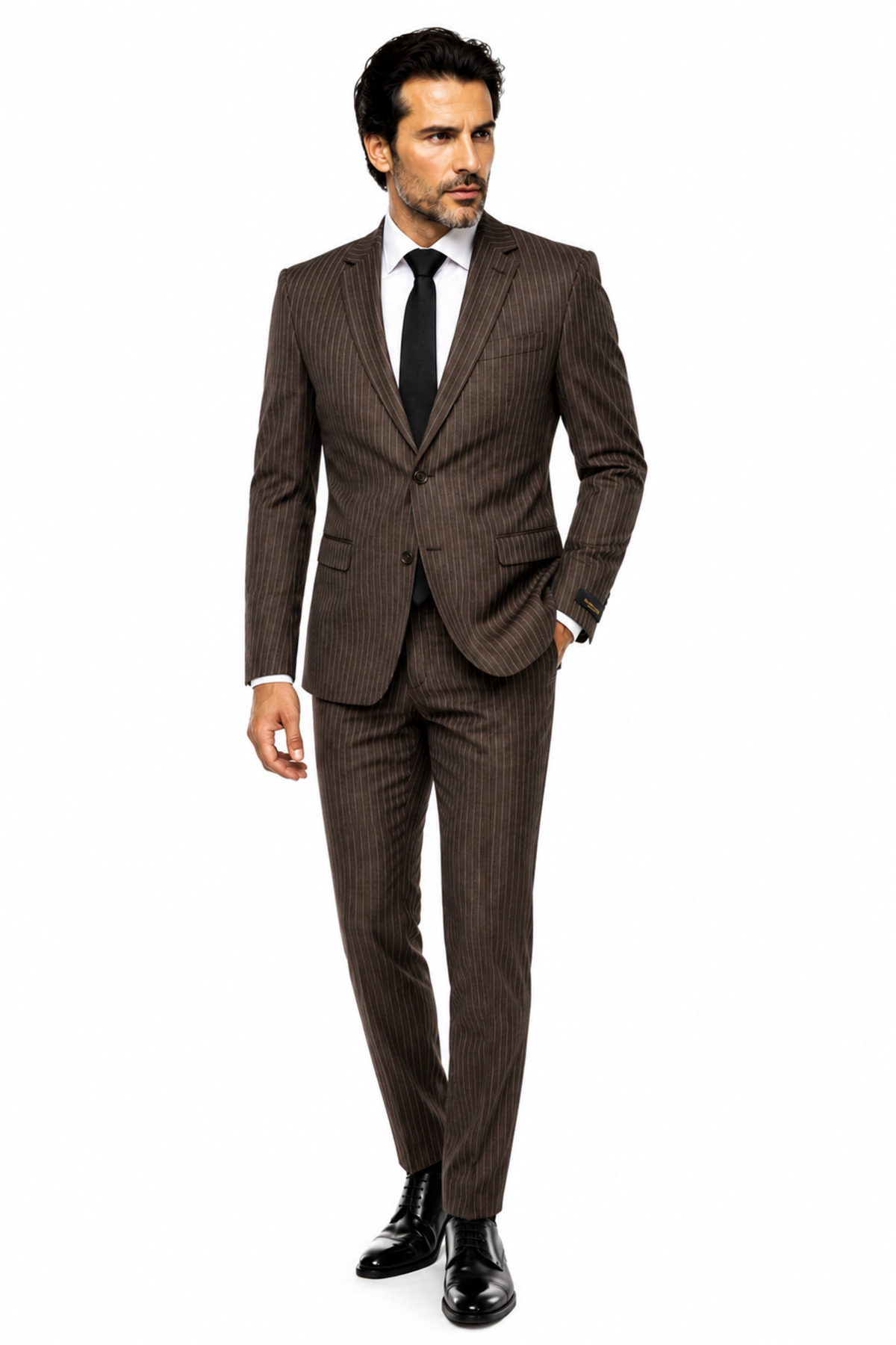FABIO CASSEL REGULAR KESİM ÇİZGİLİ ERKEK TAKIM ELBİSE