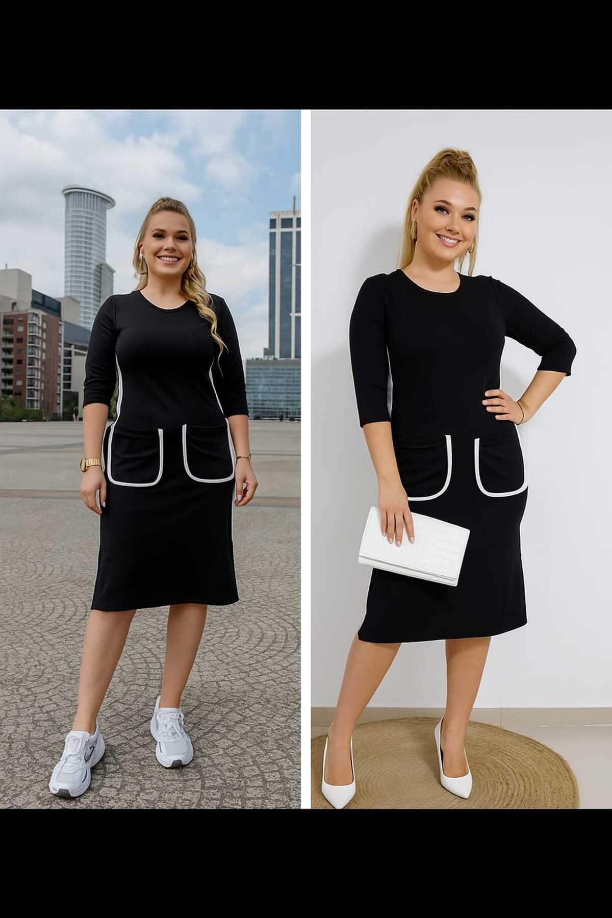 BKMODA276 Büyük Beden Elbise görsel 2