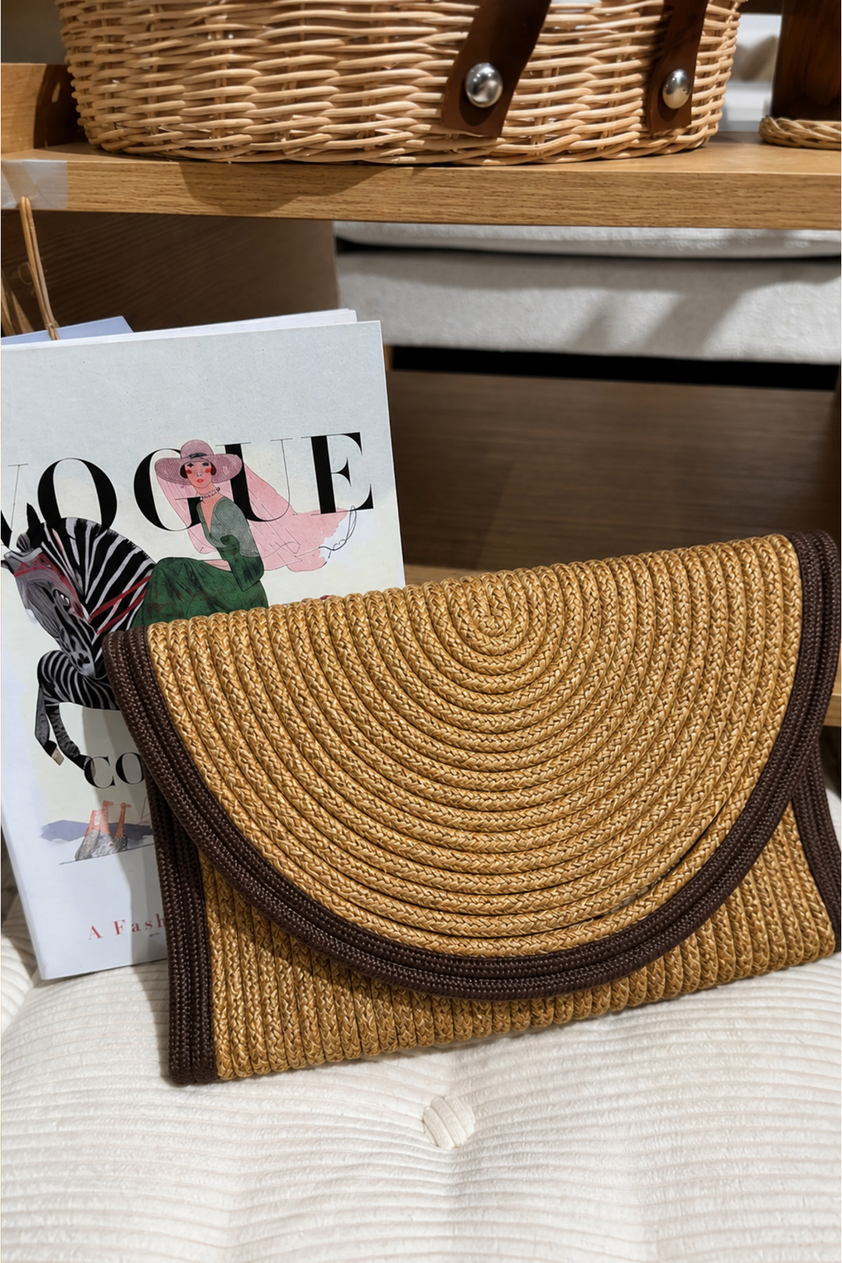 MaVaux El Geçirme Detaylı Zarf Portföy Clutch Çanta görsel 4