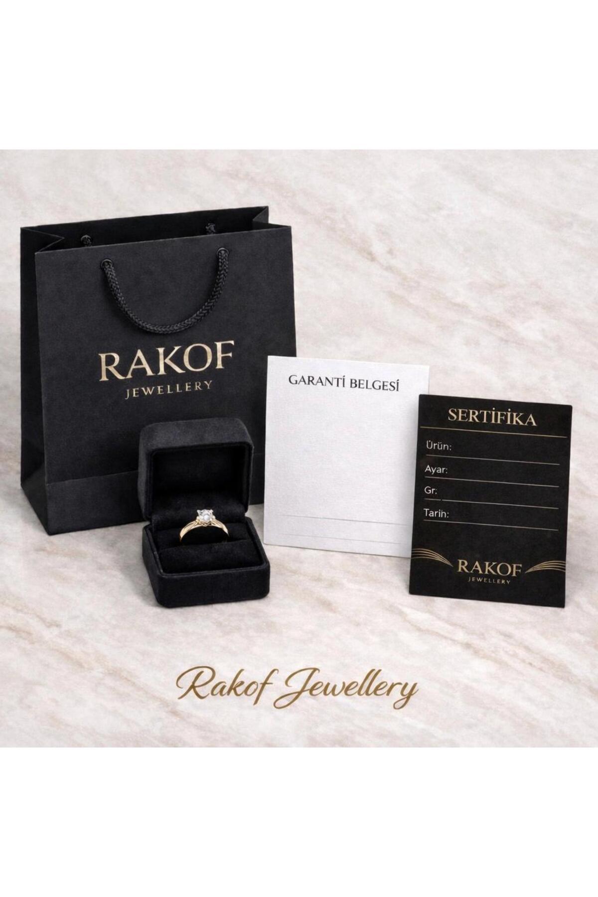Rakof Pırlanta Montür Baget Kolye 925 Ayar Gümüş Kolye görsel 3