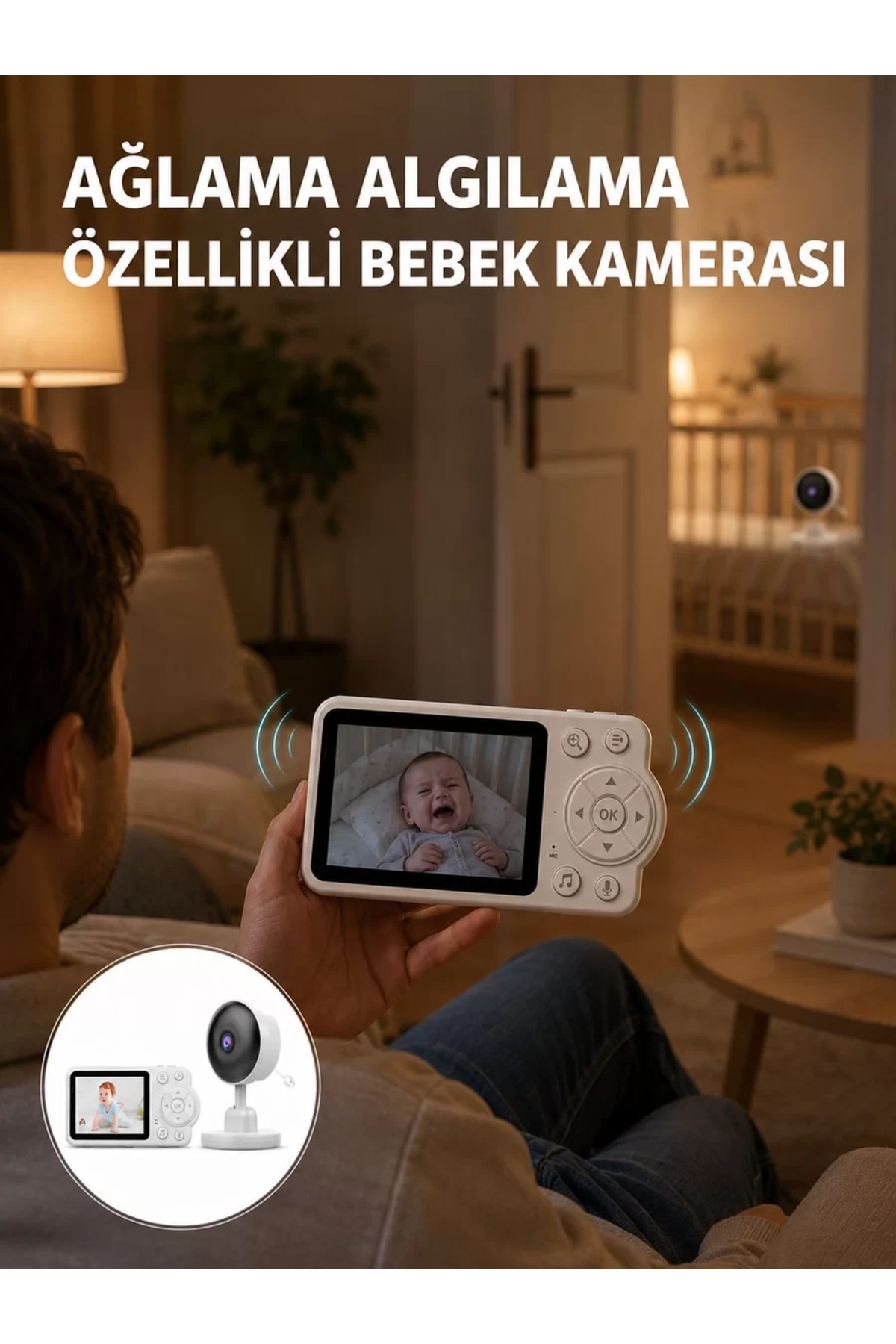 WiFi Gerektirmeyen Dijital Şifrelemeli Bebek Monitörü Yeni Nesil