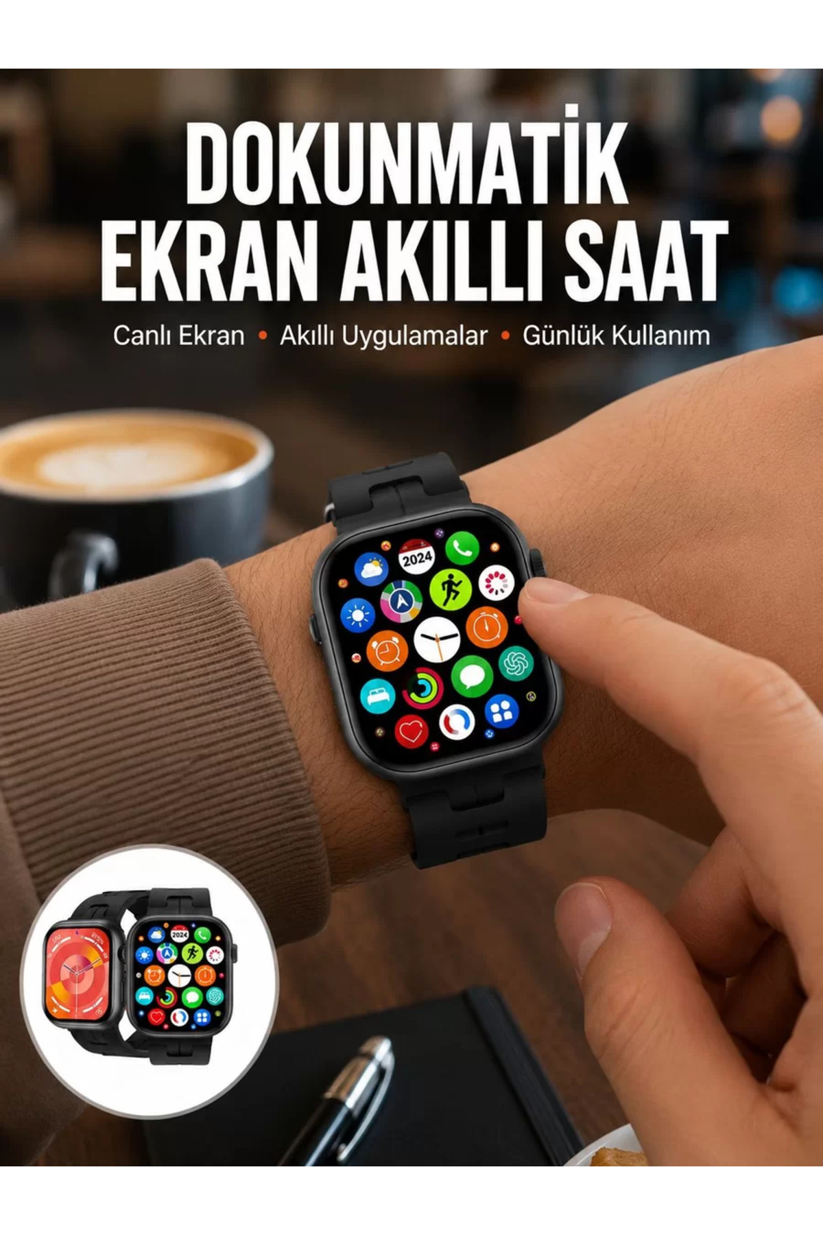 Akıllı Saat Android ve İOS Uyumlu Plastik Kordon Yeni Seri