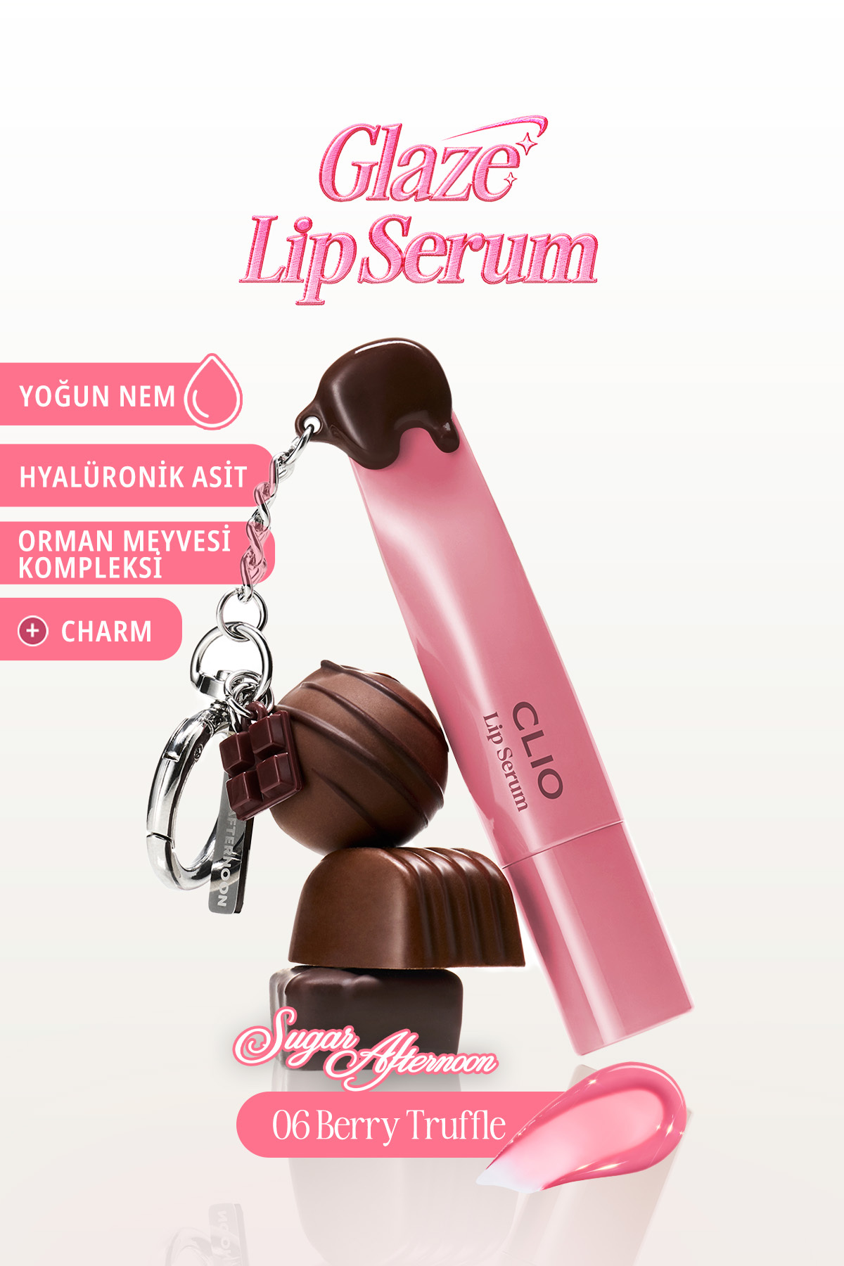 CLIO 0 سرم لب CLIO Glaze شماره 06 با طعم توت فرنگی - سرم لب روشن، مغذی و رنگی که ظاهری پرتر به لبها میبخشد. — عکس 111686