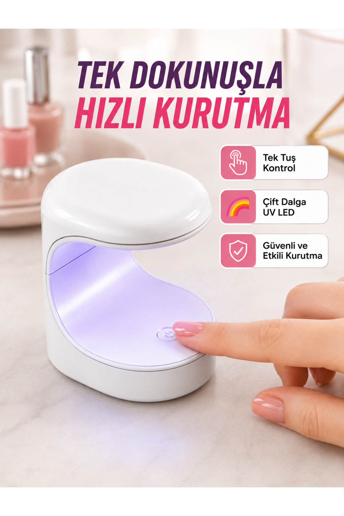Mini Tırnak Kurutucu – Hızlı Kurutma İçin UVLED Işık Teknolojisi Yeni Nesil — 2FTAXUCZPROTEZTIRNAKKURUTMAAAA-6