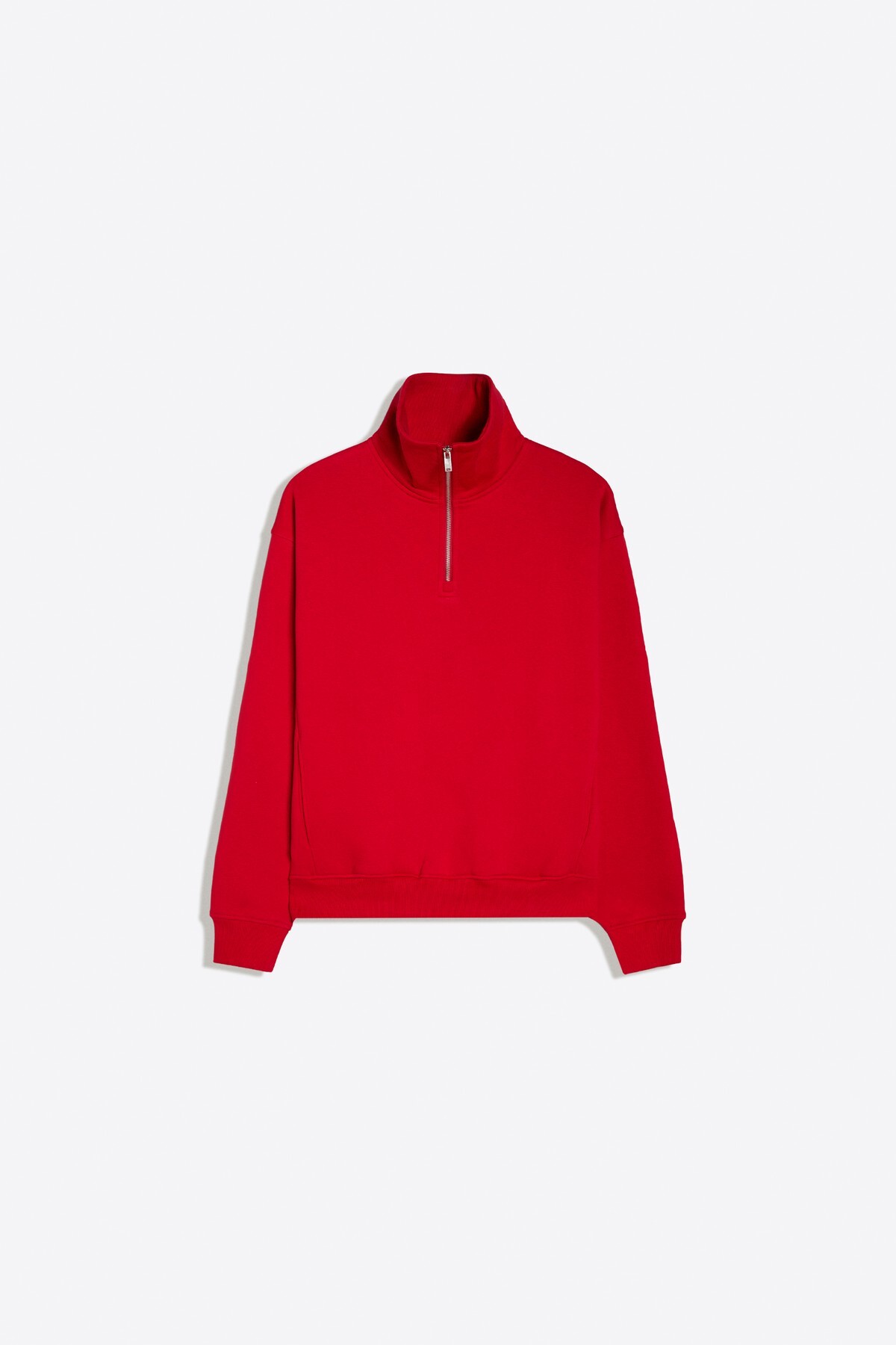 Bershka Dik yaka fermuarlı sweatshirt görsel 2