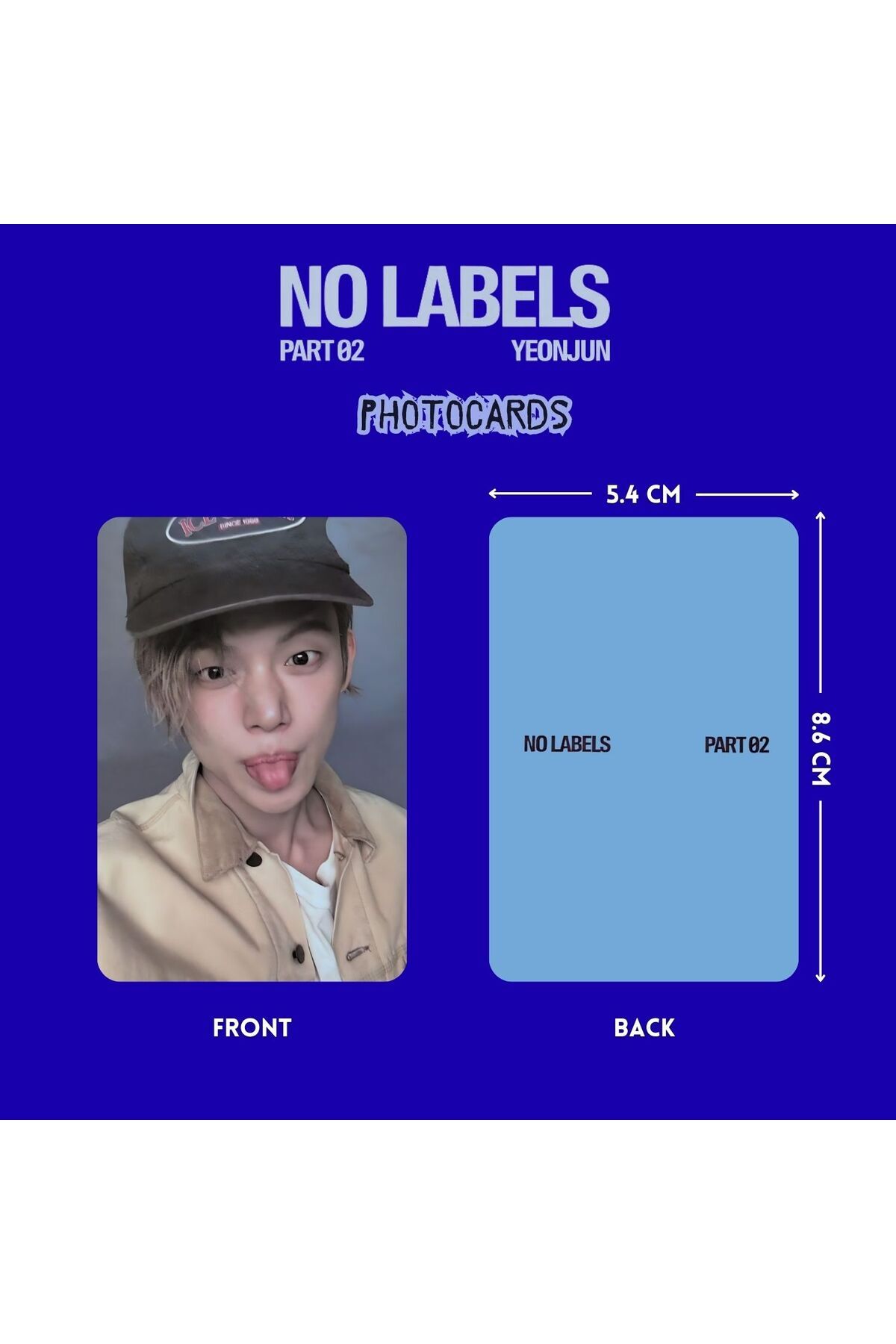 Kpop Dünyasi TXT Yeonjun '' No Labels PART 02 '' Photocards Set