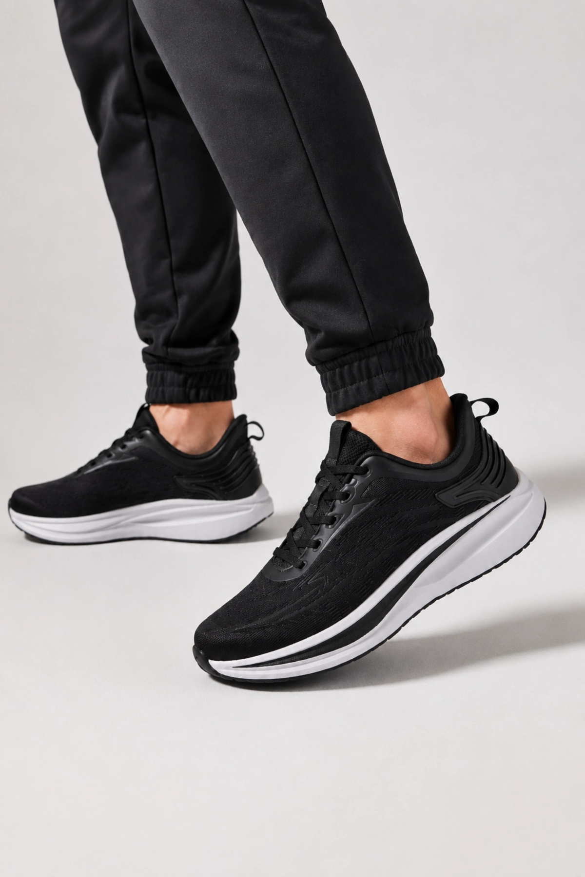 Zephyr Erkek Günlük Spor Ayakkabı – Hafif ve Konforlu Yürüyüş Sneaker - Siyah — رنگارنگ — تصویر 3 از 3