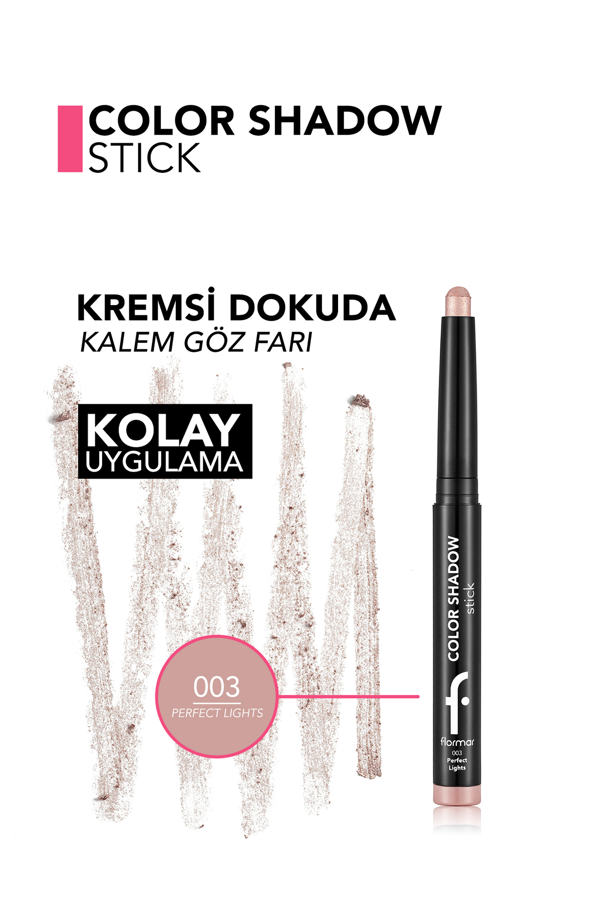 Color Shadow Yüksek Pigmentli & Işıltılı Asansörlü Kalem Göz Farı — صورتی 9865 — تصویر 3 از 4