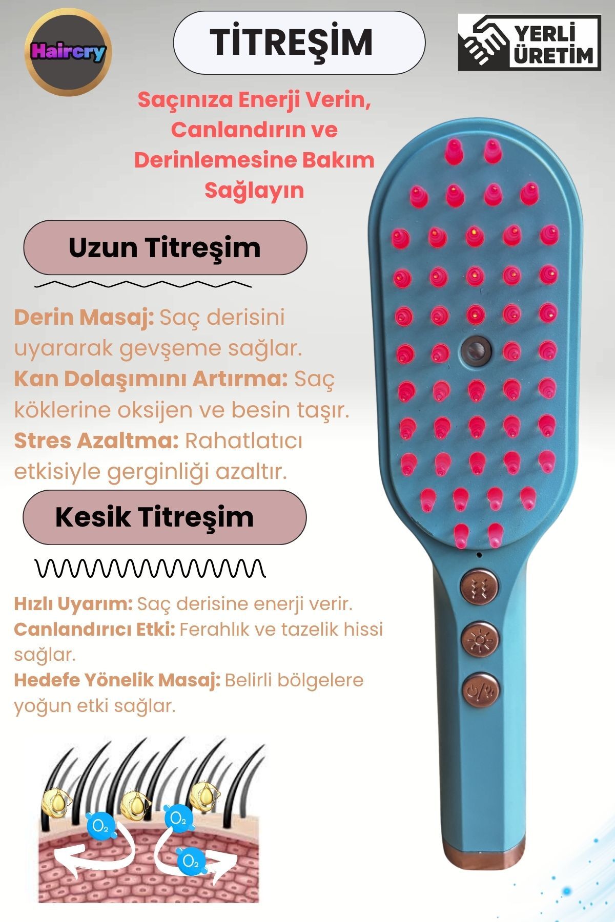 تونیک مراقبت از مو Velda Tech Haircry و myVelda، ست مراقبت از مو در منزل، ماساژ ویبره + بخار سرد + نور درمانی آبی و قرمز [رنگی] — TYC1A8D40124FE34DDC62D500 — تصویر 7 از 8