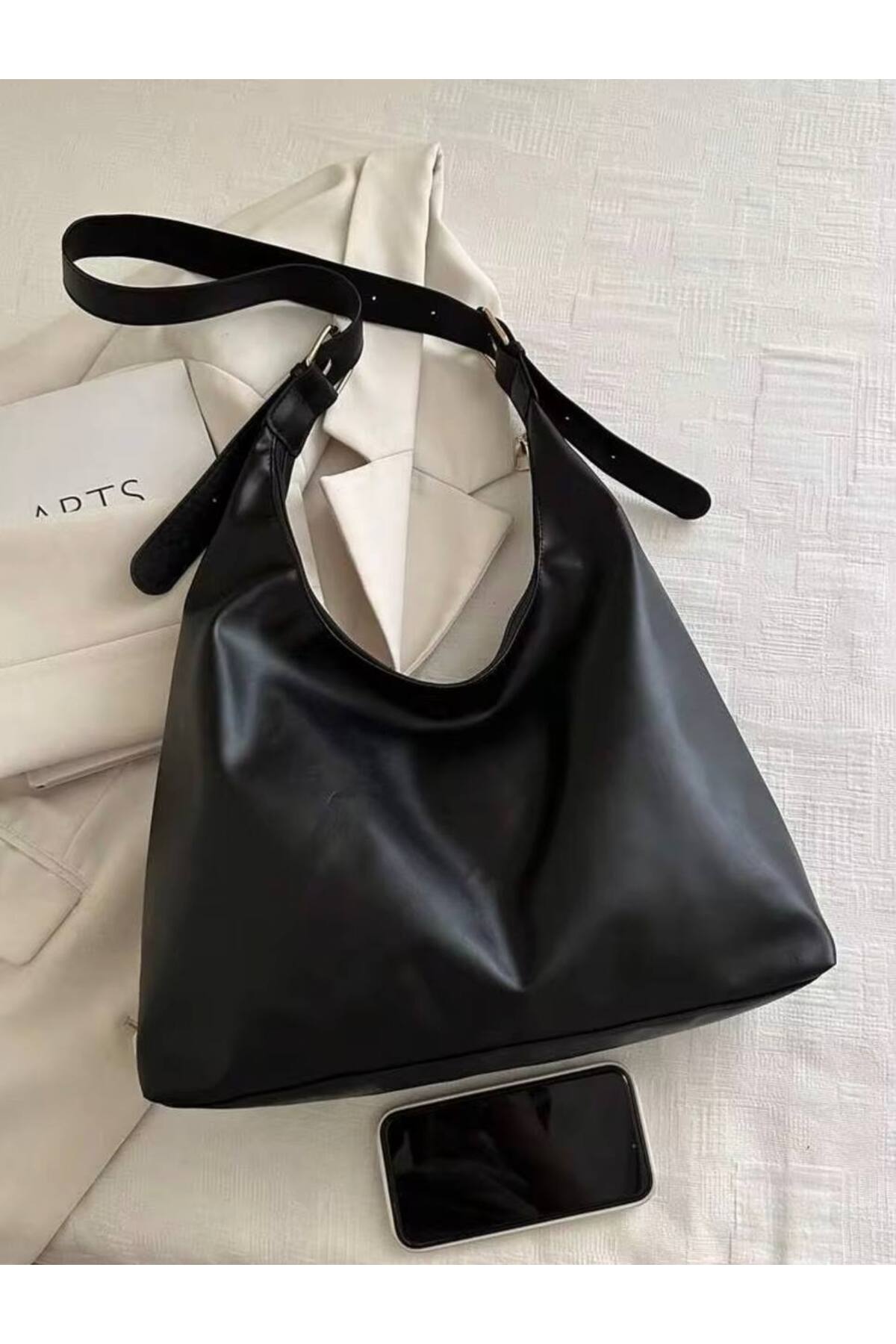 Black MODA Large Women's Tote Shoulder Bag - Premium Design görünüm 2