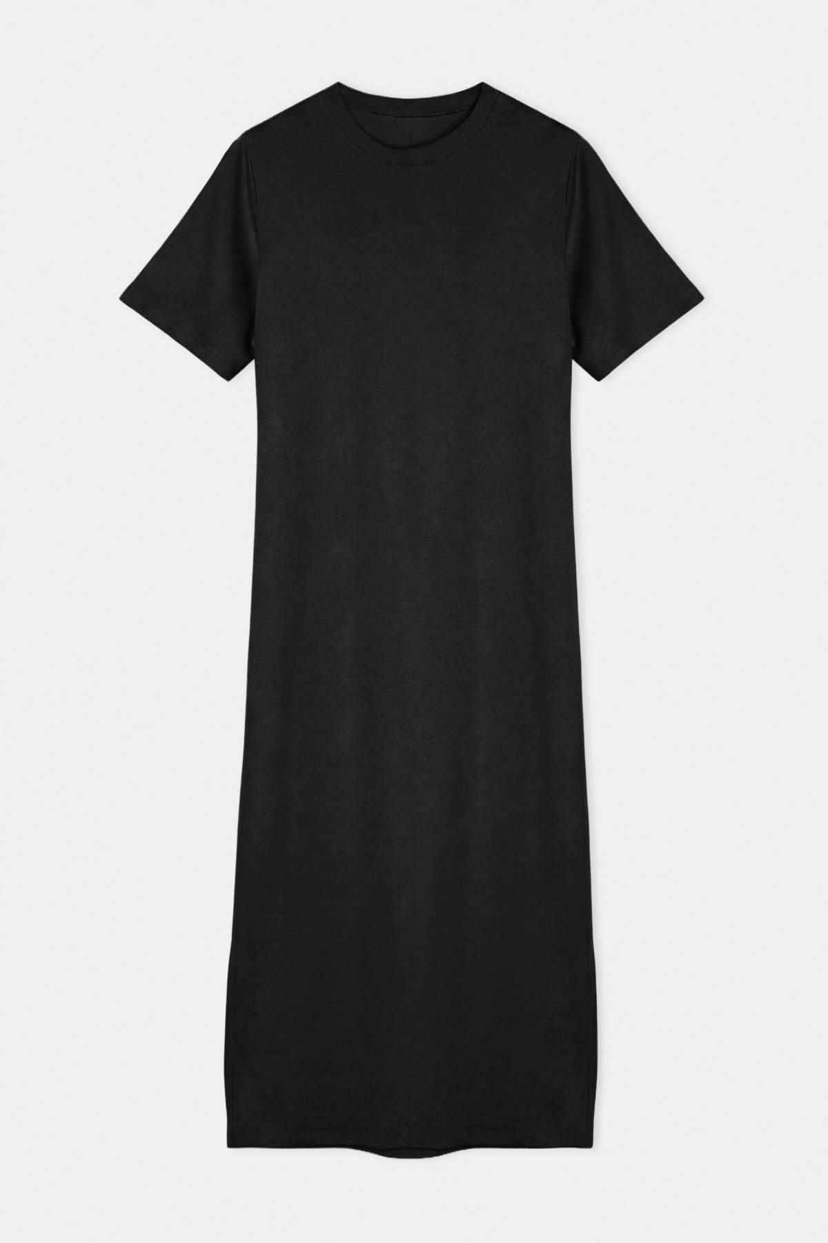 Drop by Trendyolmilla Siyah Bisiklet Yaka Salaş Uzun Elbise TDRSS26EL00085