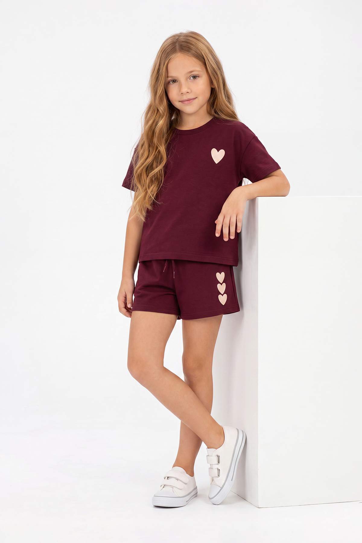 Trendyolmilla Kids Bordo %100 Düz Örme Kız Çocuk Alt - Üst Takım TKDSS26AU00118