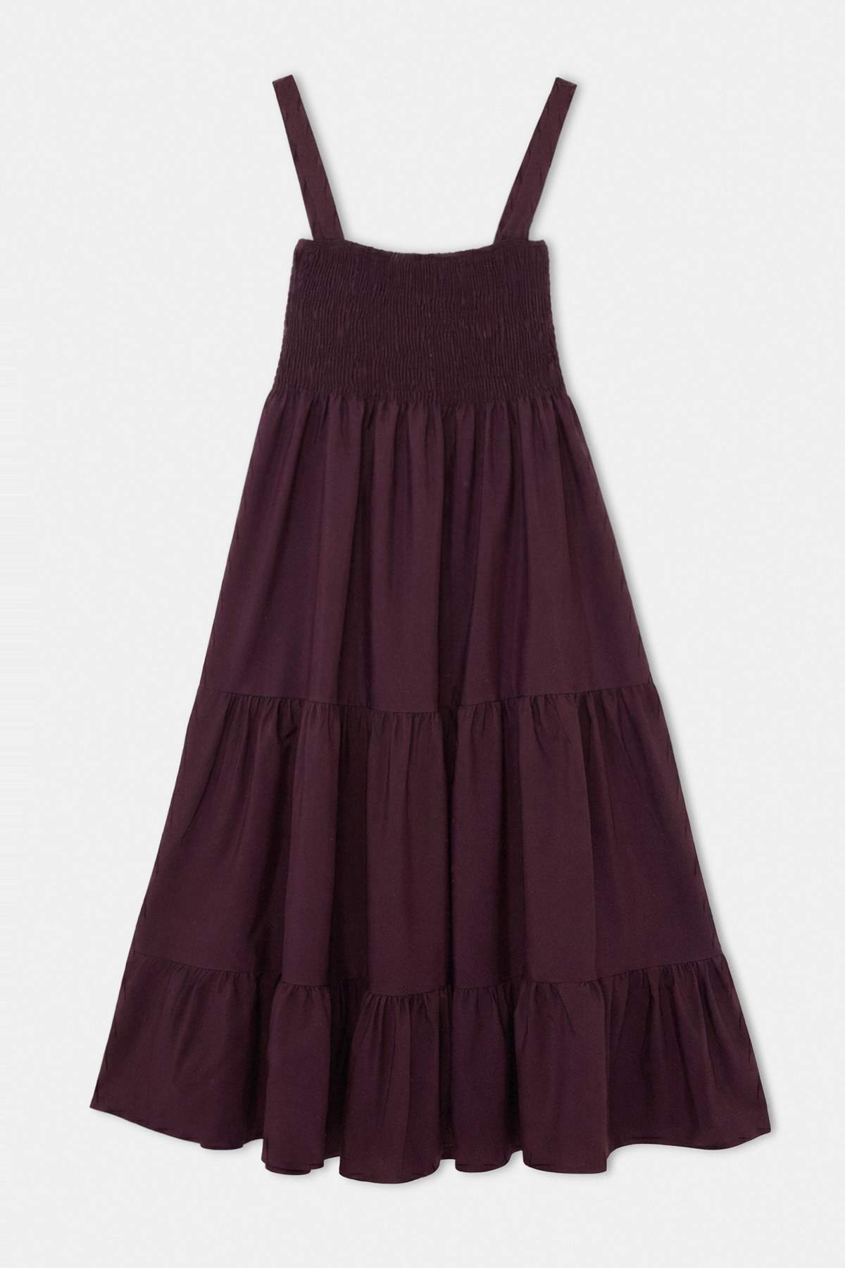 Trendyolmilla Curve Bordo Dokuma Büyük Beden Elbise TBBSS26AH00033