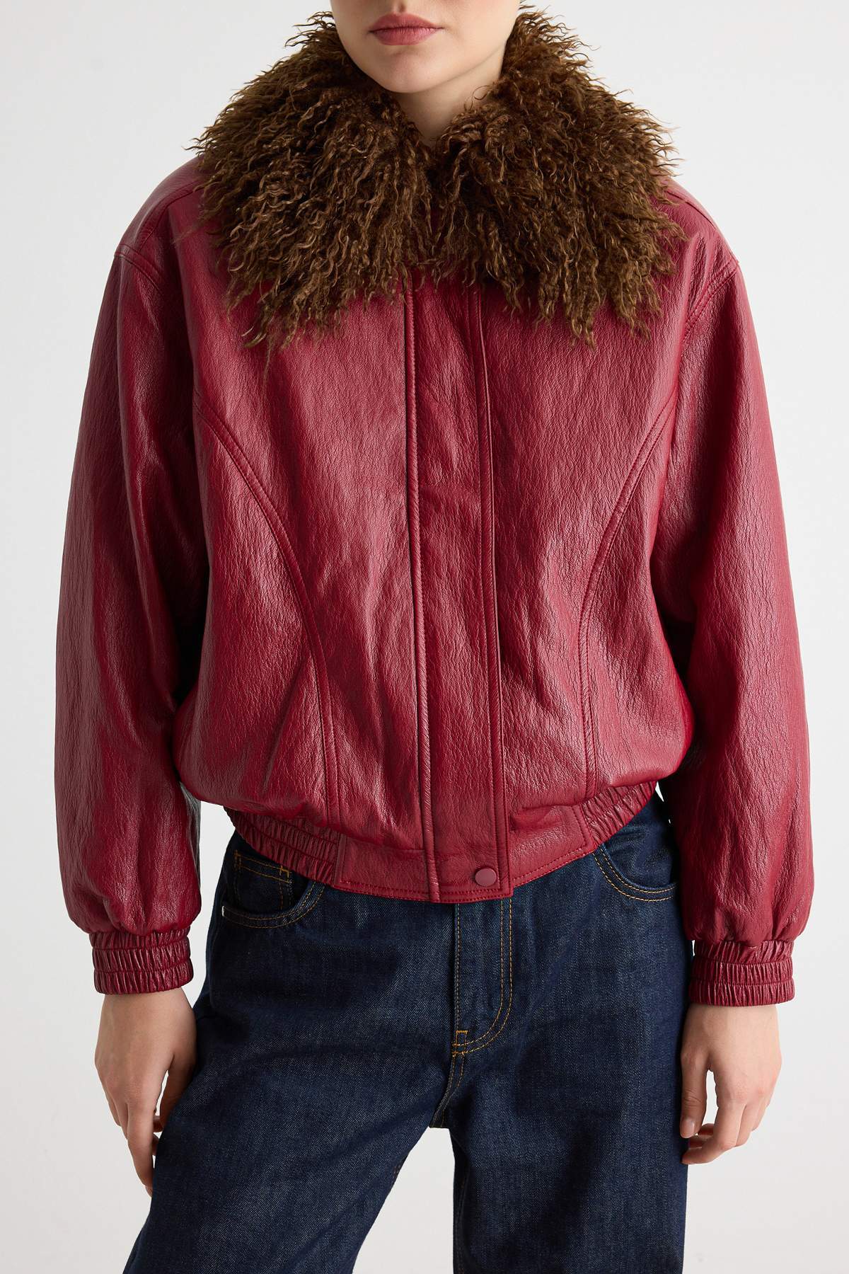 trendyolmilla-womens-burgundy-plain-oversize
