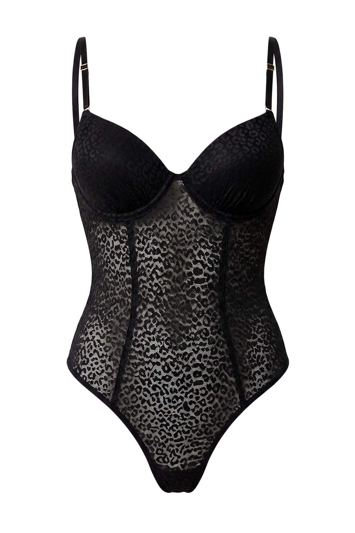 Trendyolmilla Siyah Tül Fitted Düz Body THMAW27BD00010