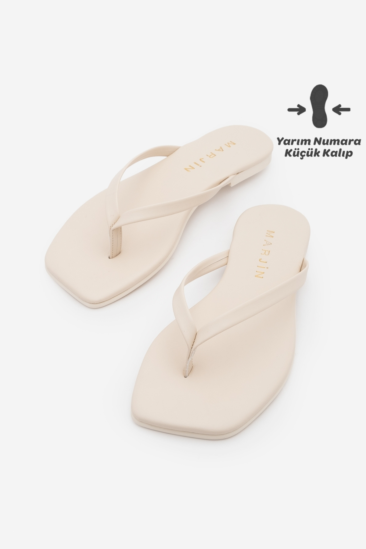 Women's Thin Band Blunt Toe Casual Slippers Nelvin Ecru