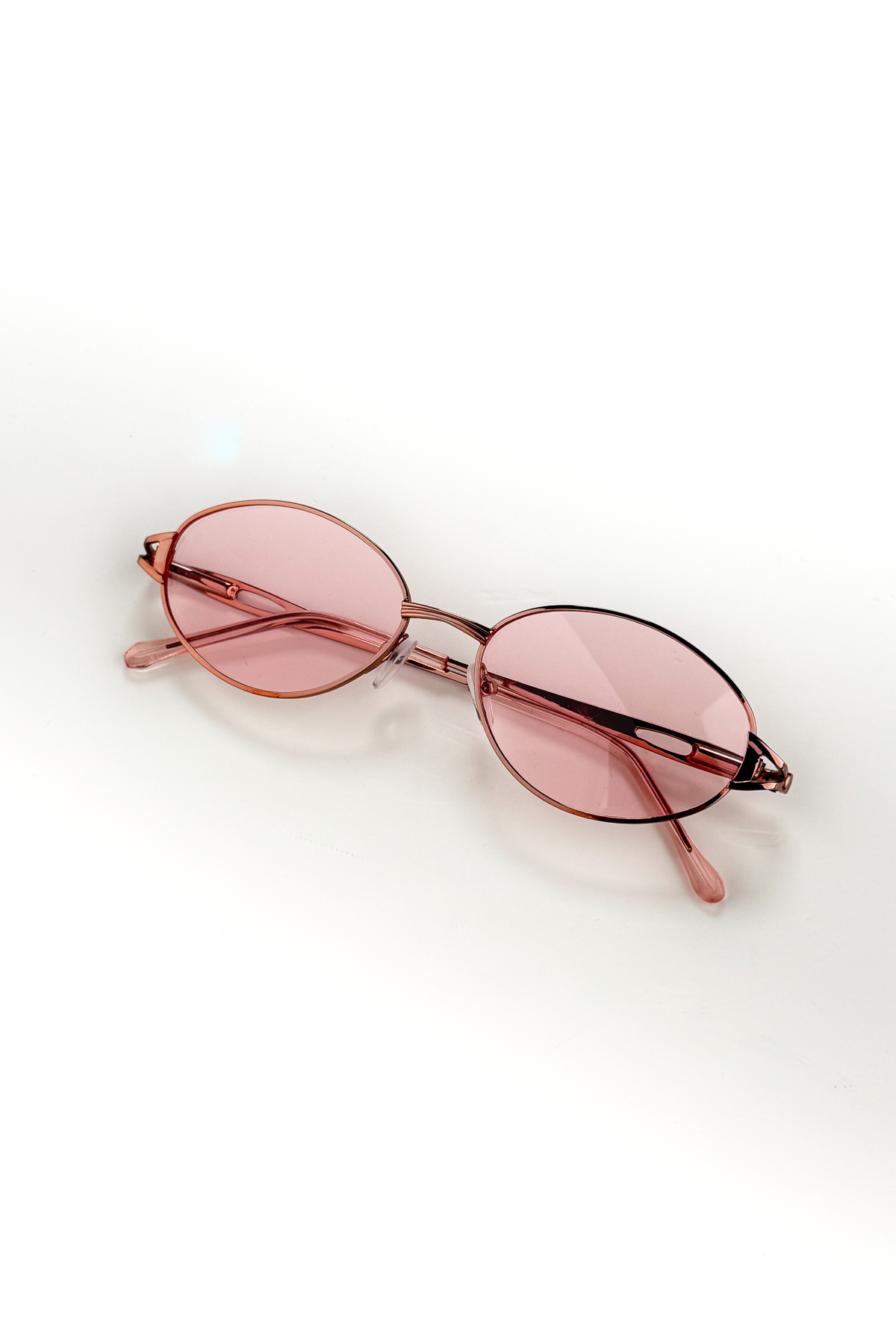 TARSS Pera Pembe Metal Oval Güneş Gözlüğü | Retro Vintage | UV400 görsel 4