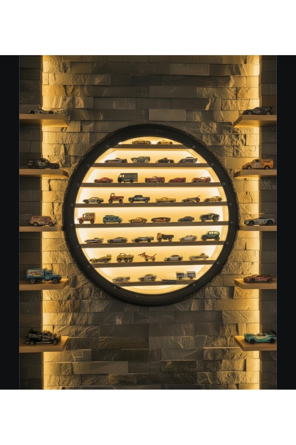 Illuminated Kids Toy and Car Rack
