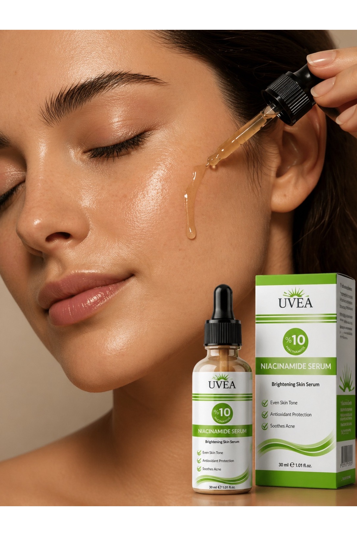 %10 Niacinamide Cilt Bakım Serumu 30 ml – Leke Karşıtı, Gözenek Sıkılaştırıcı ve Ton Eşitleyici — CİLT BAKIM SERUMU — تصویر 5 از 8
