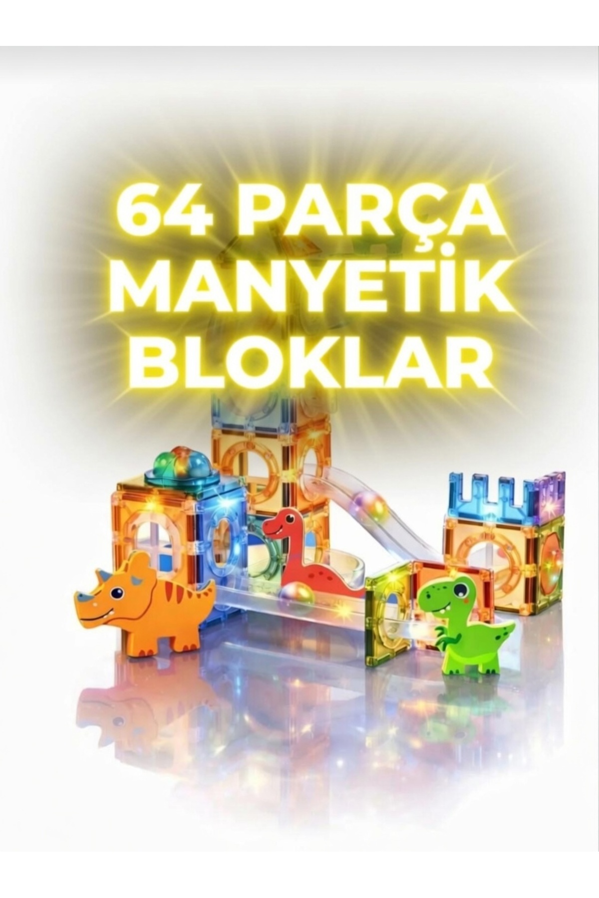 oydaş oyuncak 03-CH1158 7,5 CM MANYETİK BLOKLAR 64 PCS - Fiyatı