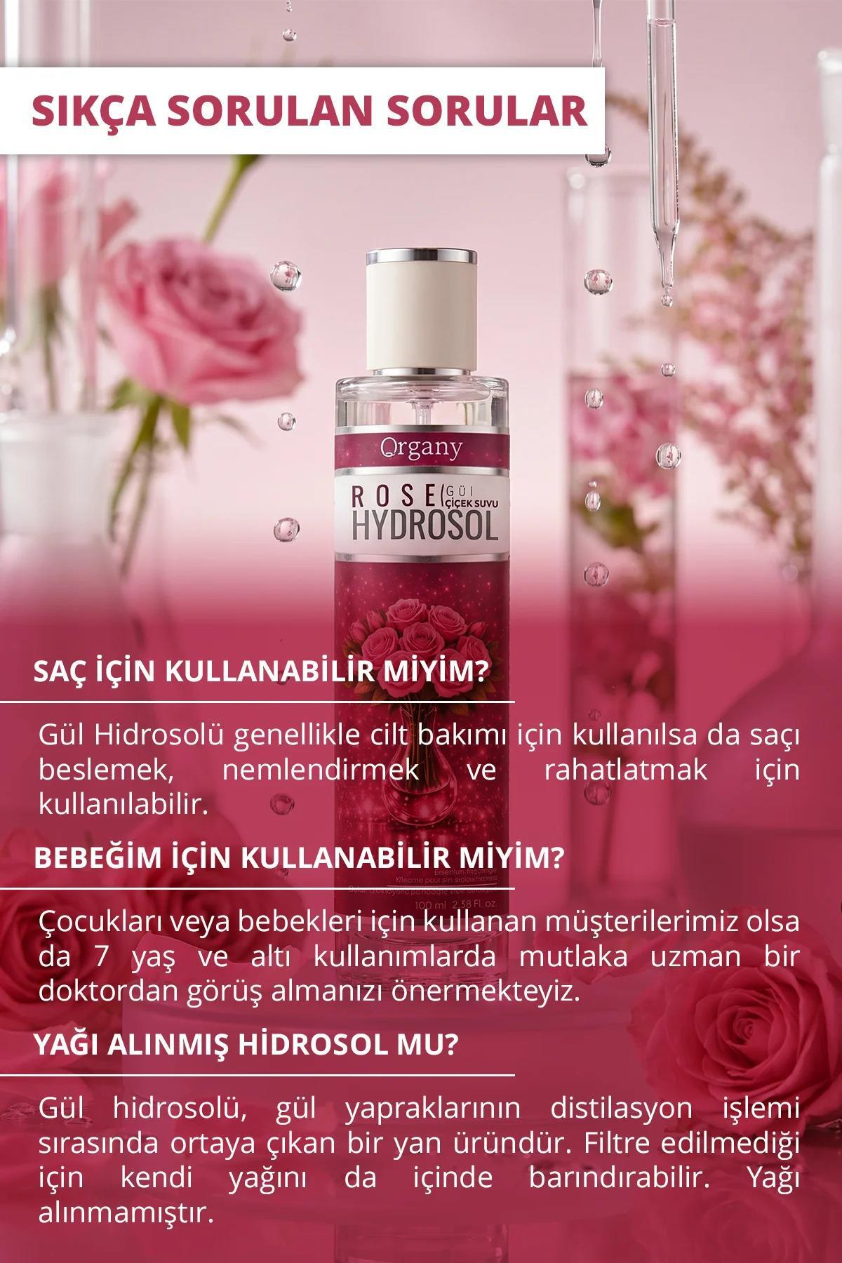 Gül Suyu Hidrosolü Gözenek Sıkılaştırıcı %100 Doğal Ferahlatıcı,Nemlendirici Yüz ve Cilt Bakım Toniği Rose Hidrosol 100 ml — OGDSGUL100 — تصویر 4 از 4