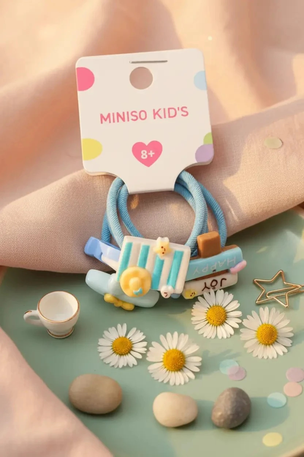 Miniso Lisanslı Okyanus Karakterli 5'li Saç Lastiği Seti - Deniz