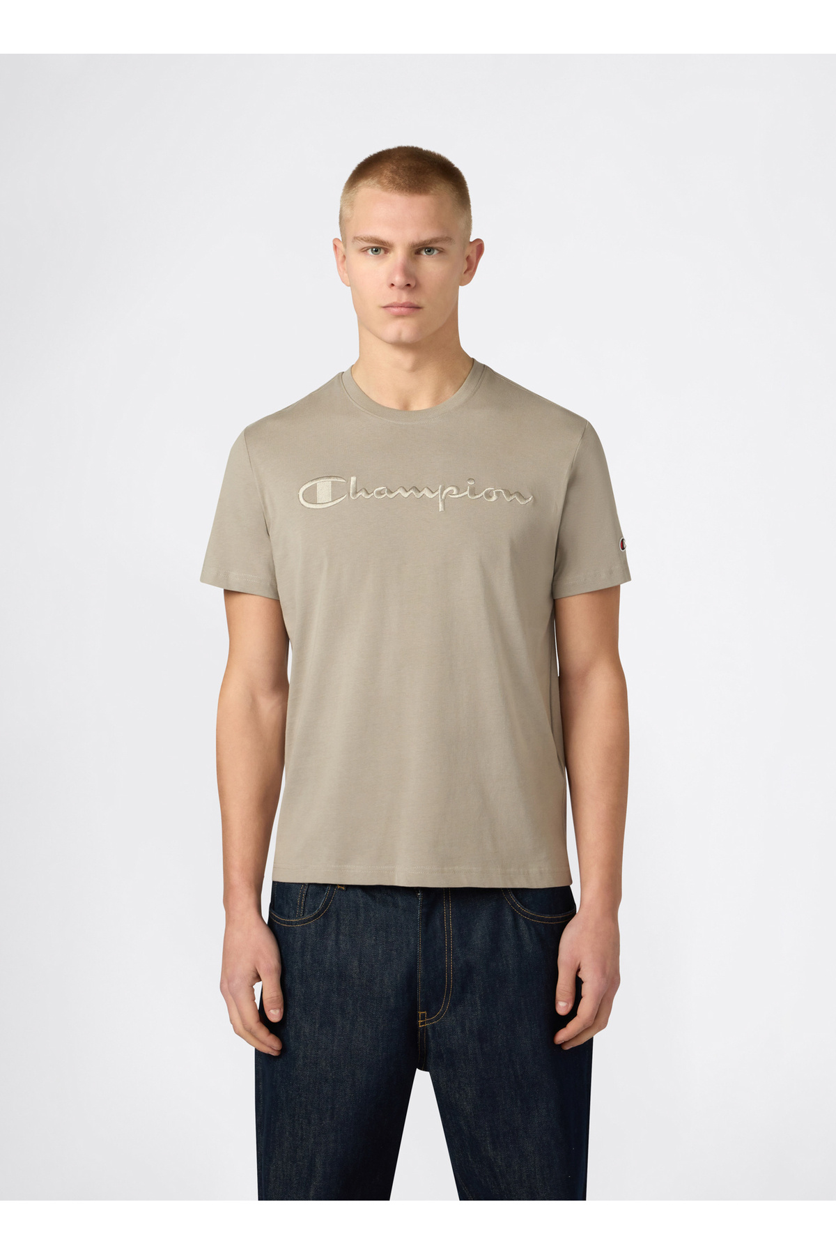 Champion 220273-ES035 SS Tee Gri Erkek T-Shirt - Fiyatı, Yorumları