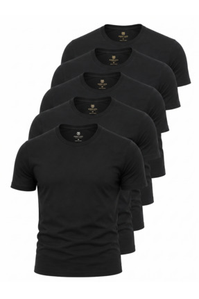 Piano Luce Erkek 5’li Paket T-Shirt – Kısa Kollu Bisiklet Yaka Regular Fit – ...