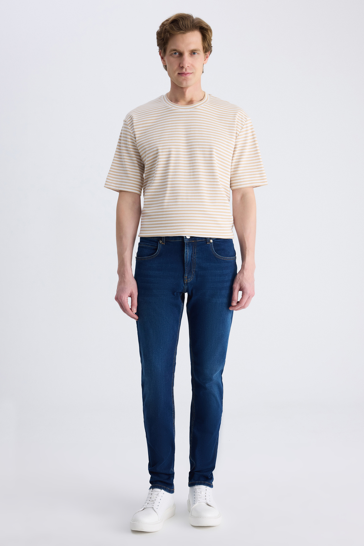 D'S Damat Ds Damat Slim Fit İndigo Pamuklu Denim Pantolon görsel 4
